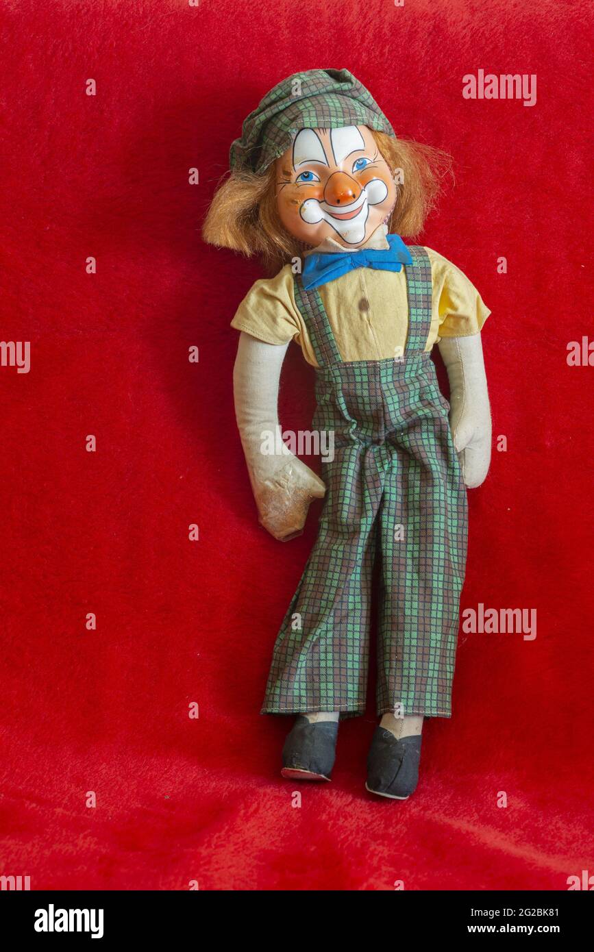Educational Time Canvas For Pelham Puppet Theatre Marionettes Dolls Vintage Toys 