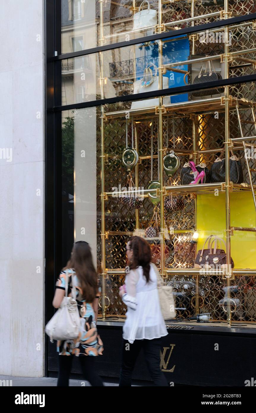 Louis Vuitton Fashion Luxury Store Windows In Champs Elysees In Paris  France Stock Photo - Download Image Now - iStock
