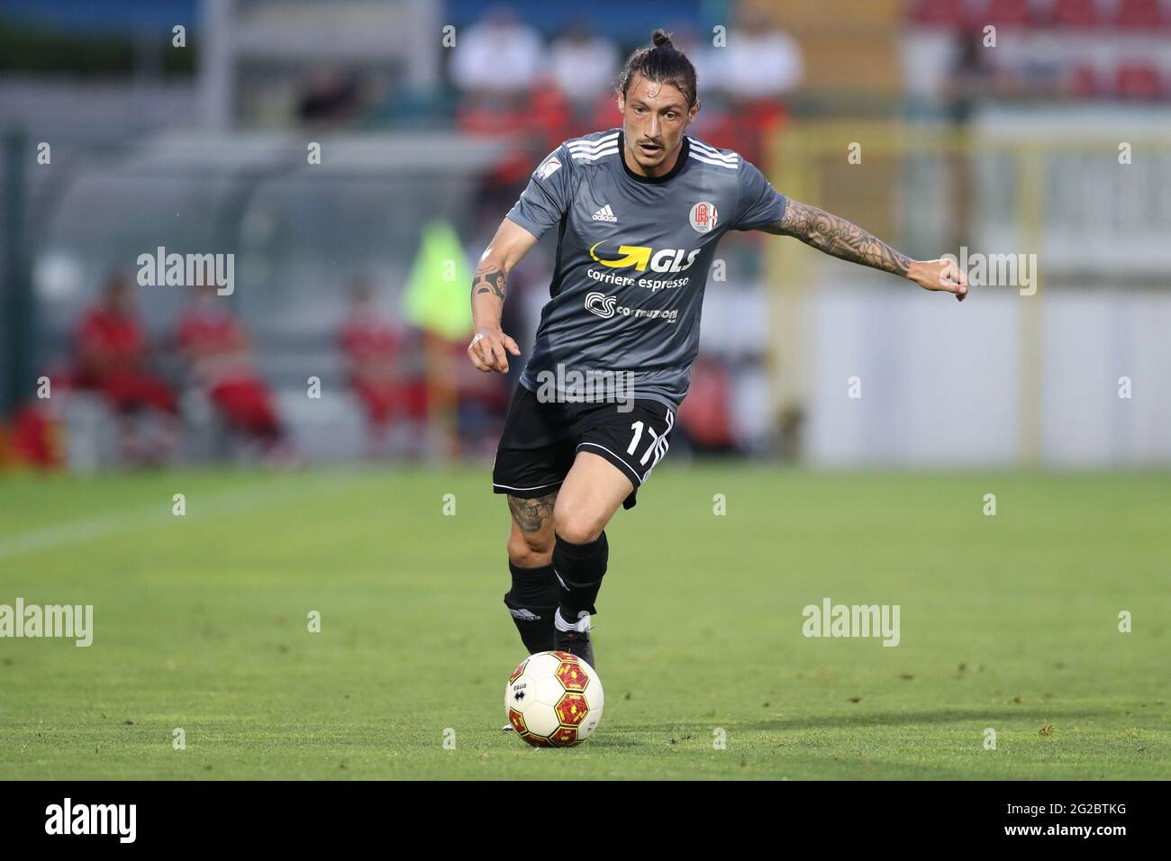 Alessandria, Italy, 9th June 2021. Mattia Mustacchio of US Alessandria during the Serie C match at Stadio Giuseppe Moccagatta - Alessandria, Torino. Picture credit should read: Jonathan Moscrop / Sportimage Credit: Sportimage/Alamy Live News Stock Photo