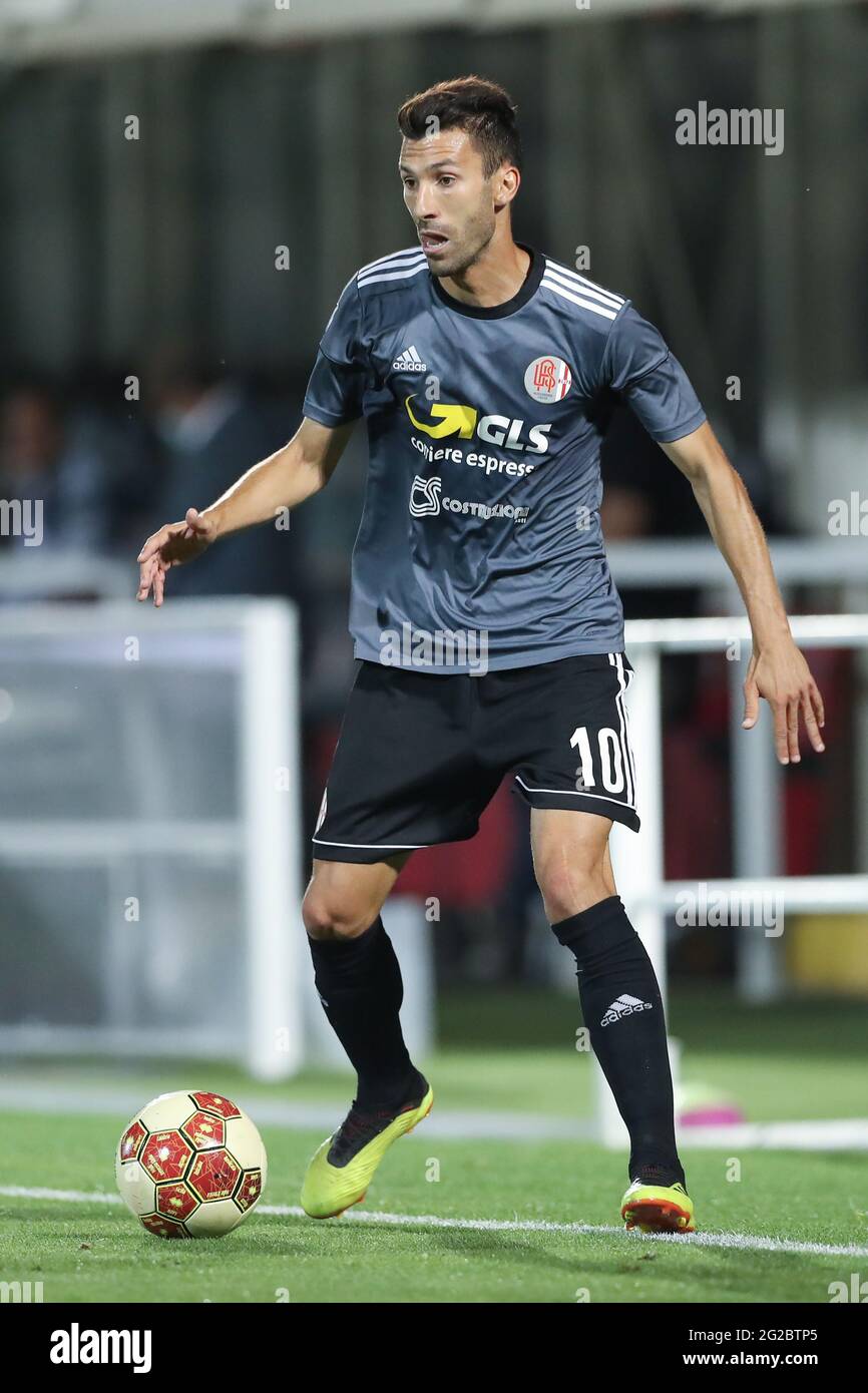 Alessandria, Italy, 9th June 2021. Davide Di Quinzio of US Alessandria during the Serie C match at Stadio Giuseppe Moccagatta - Alessandria, Torino. Picture credit should read: Jonathan Moscrop / Sportimage Credit: Sportimage/Alamy Live News Stock Photo