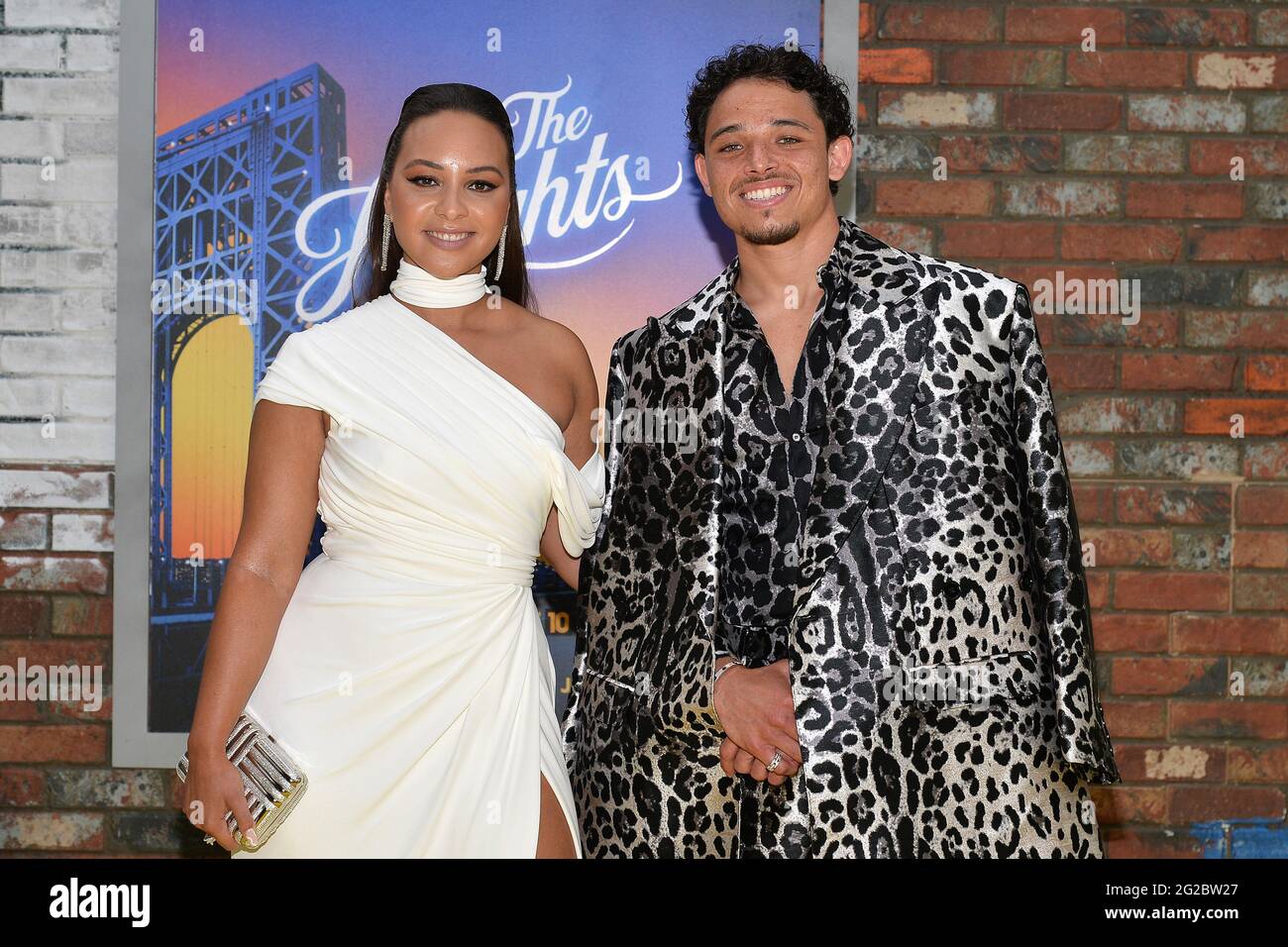 (LR) Jasmine Cephas Jones and Anthony Ramos attend the opening night