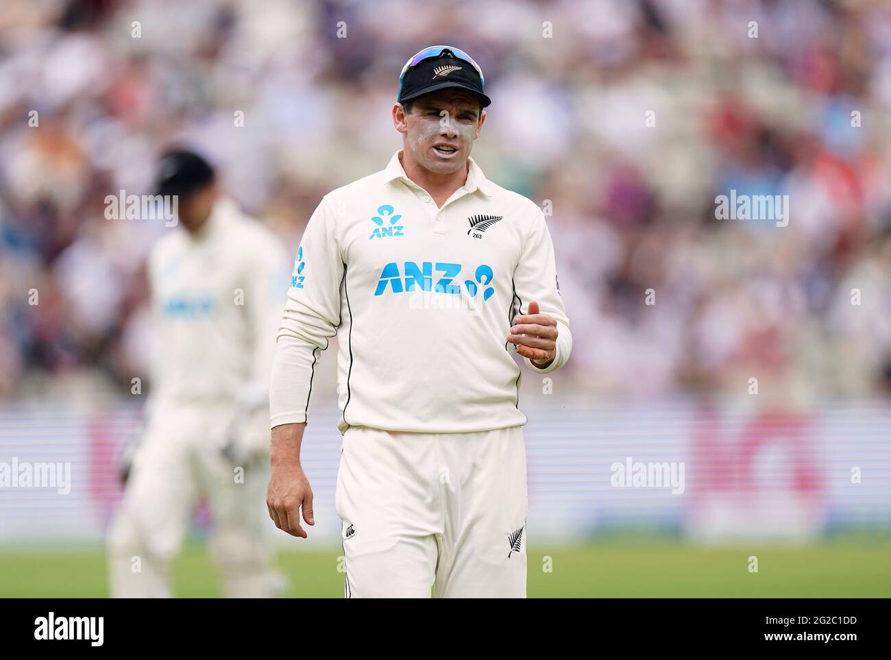 New Zealand captain Tom Latham during day one of the second LV= Insurance Test match at Edgbaston, Birmingham. Picture date: Thursday June 10, 2021. Stock Photo