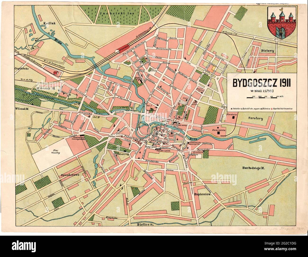 Bydgoszcz map, Map of Bydgoszcz, Bydgoszcz Print, Bydgoszcz Poster, Bydgoszcz Poland, Bydgoszcz Art, Bydgoszcz Plan, Bydgoszcz City, Poland Map Stock Photo