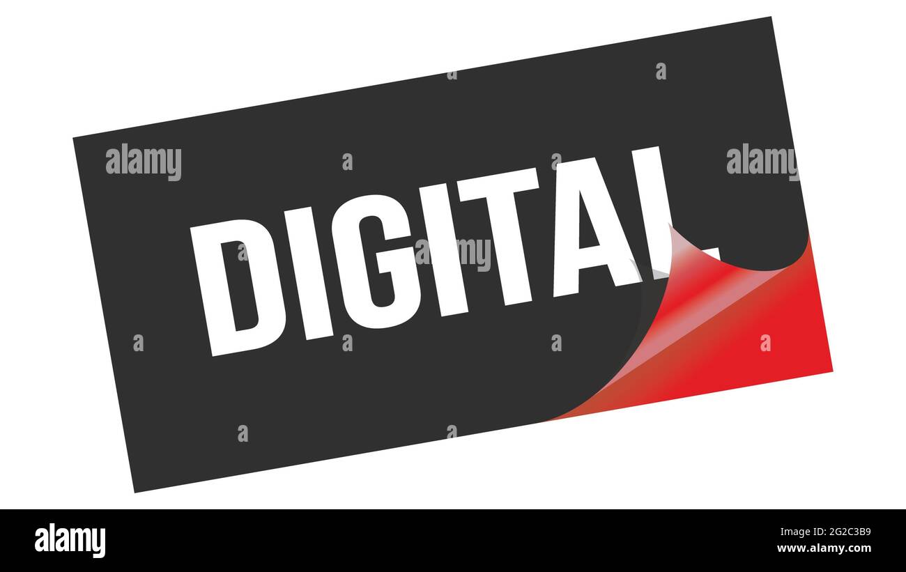 DIGITAL text written on black red sticker stamp Stock Photo Alamy