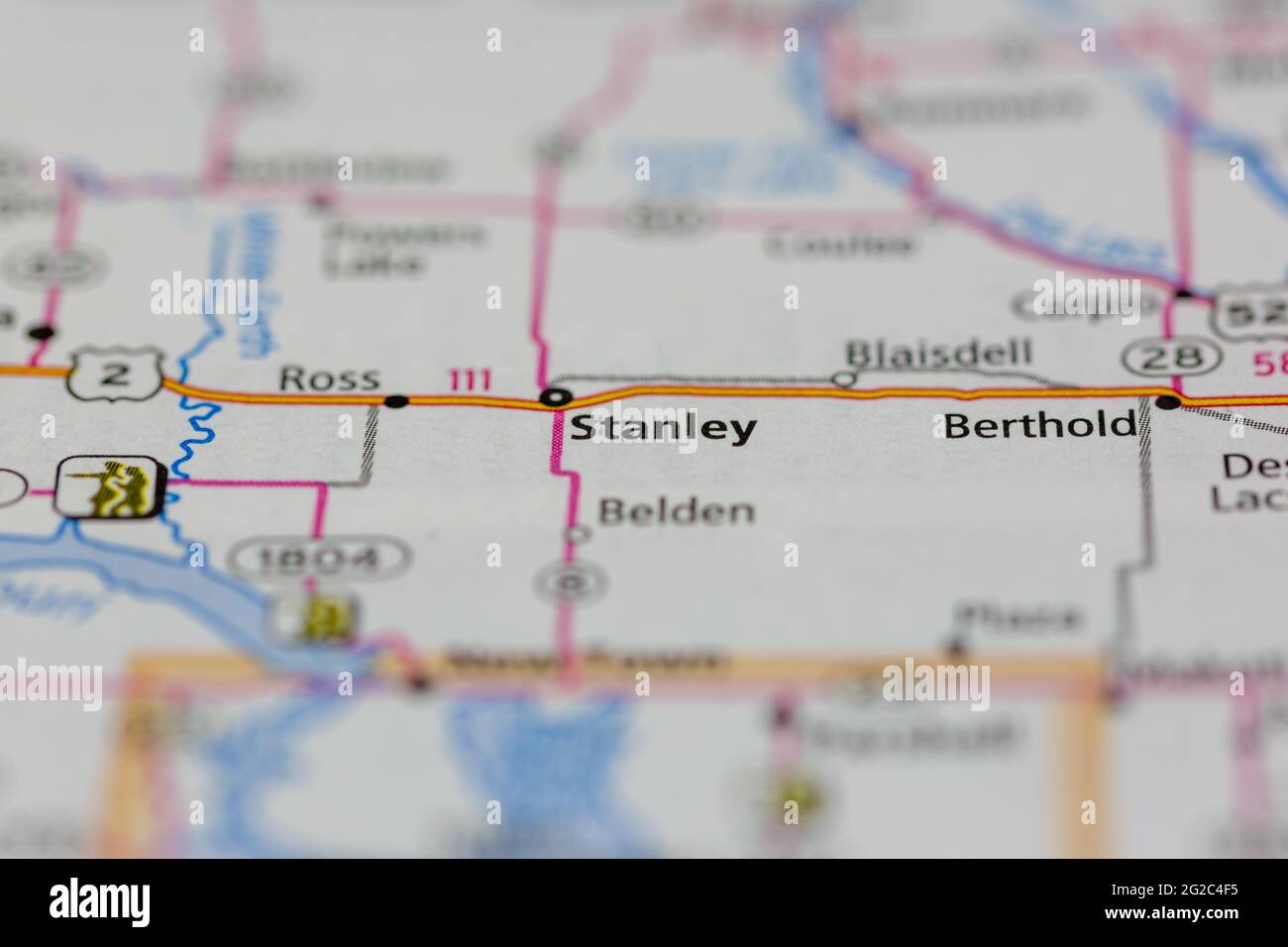 Map of stanley north dakota hires stock photography and images Alamy