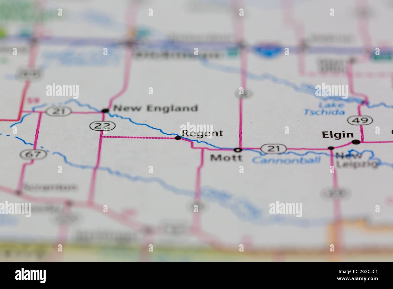 Regent north dakota map hires stock photography and images Alamy