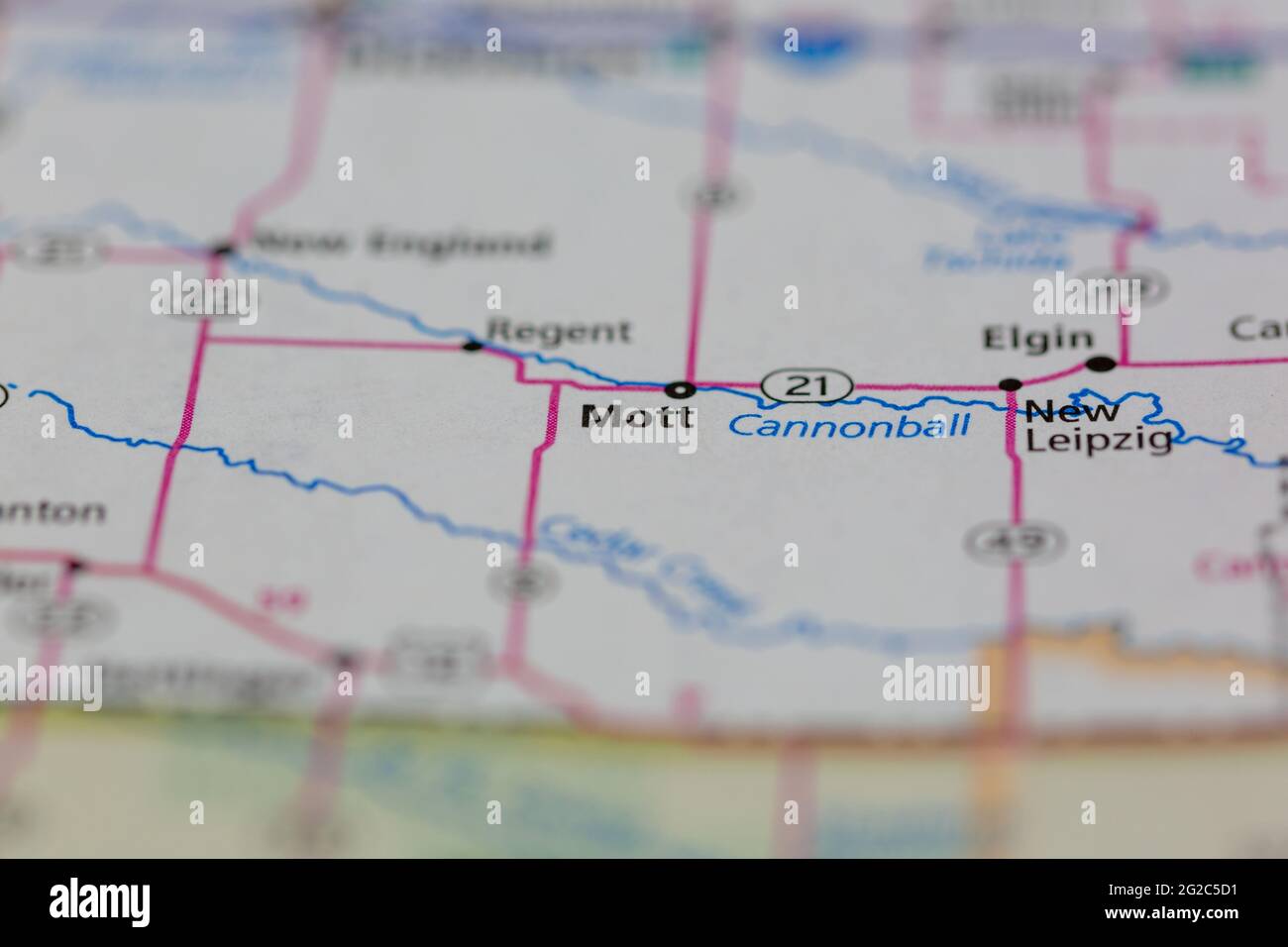 Mott north dakota map hires stock photography and images Alamy