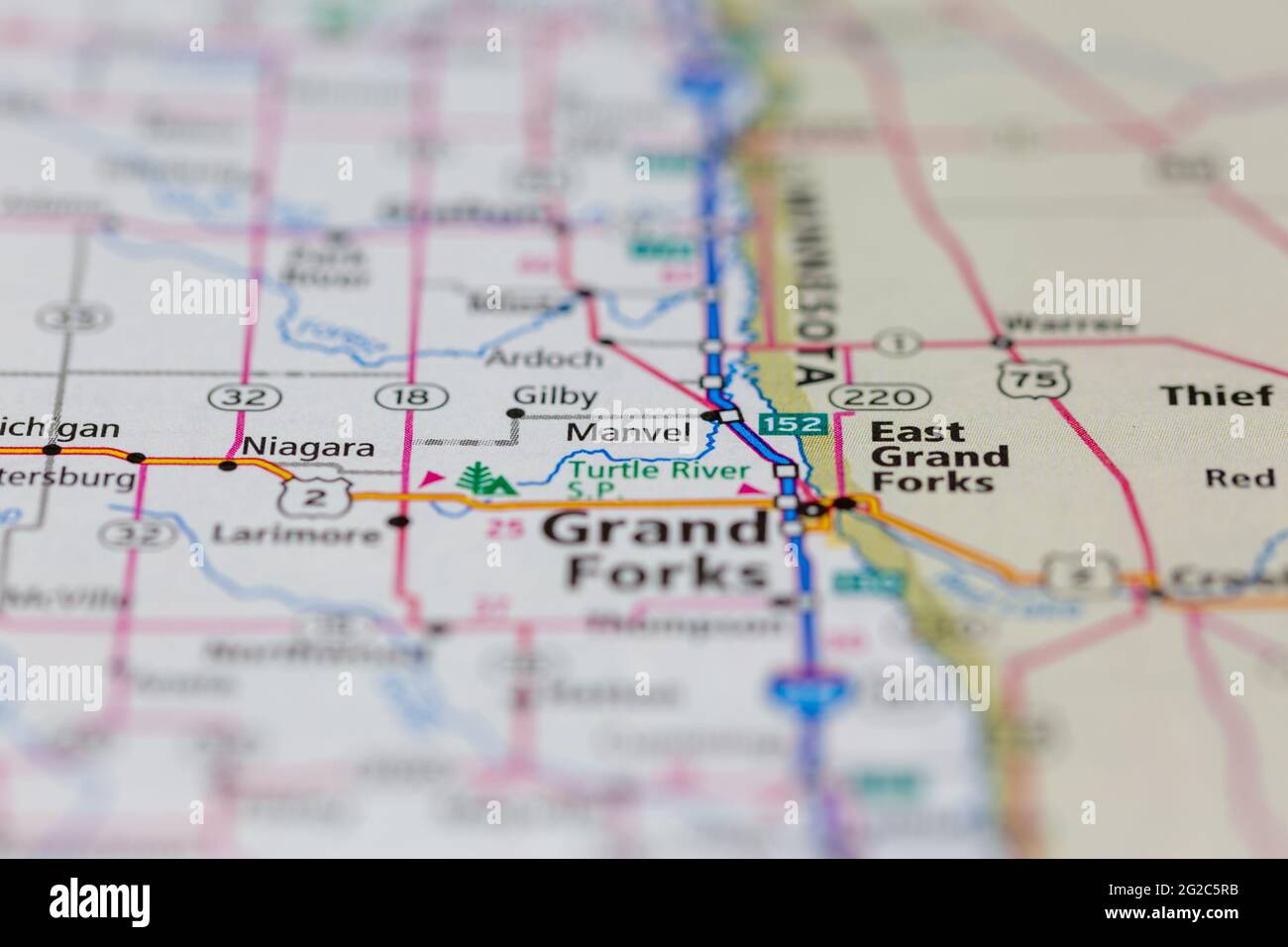 Map of manvel north dakota hires stock photography and images Alamy