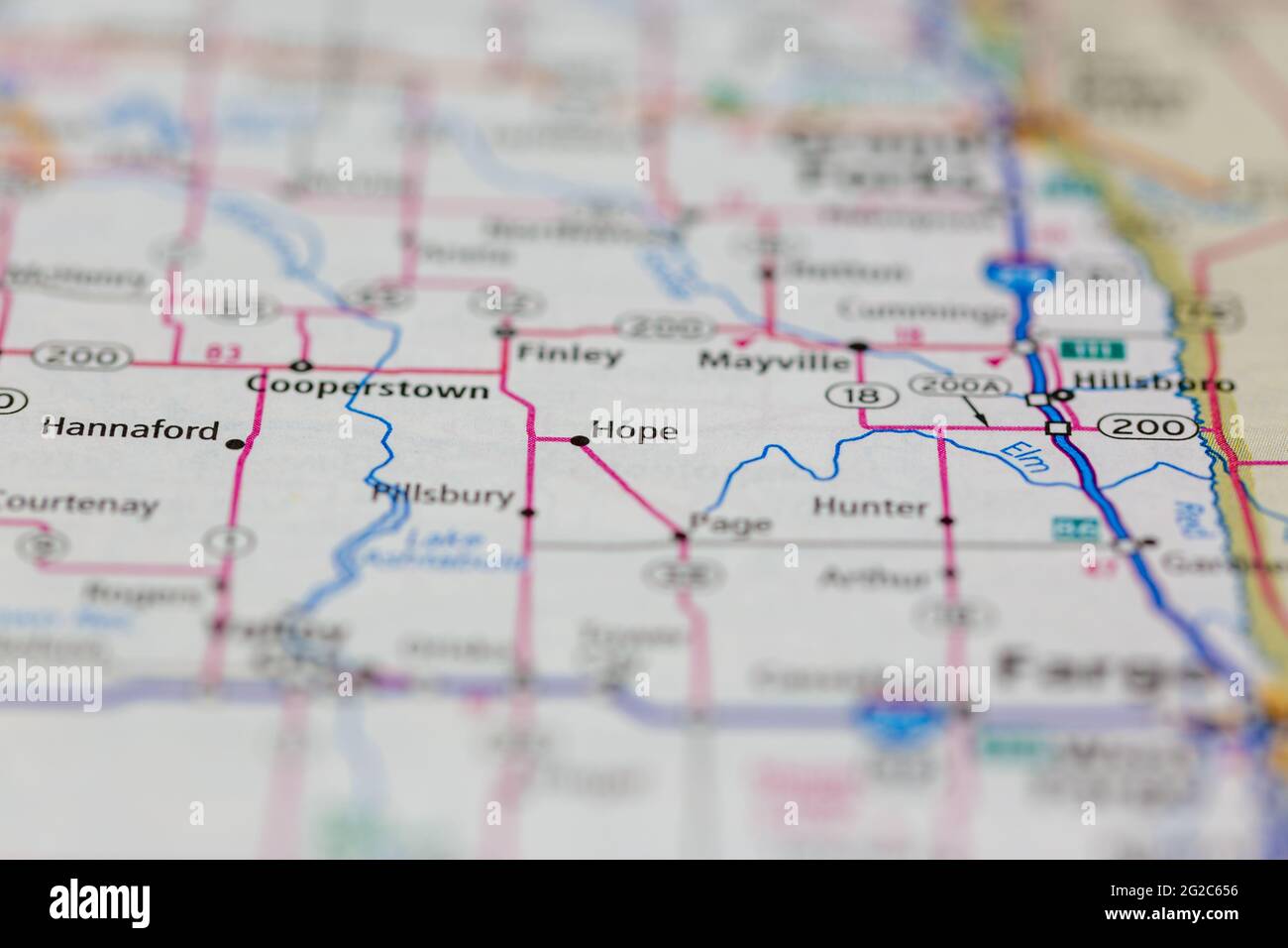 Map of hope north dakota hires stock photography and images Alamy