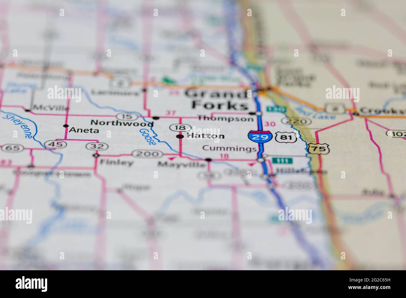 Map of hatton north dakota hires stock photography and images Alamy