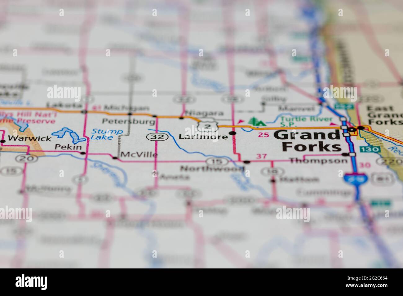 Larimore on a map hires stock photography and images Alamy
