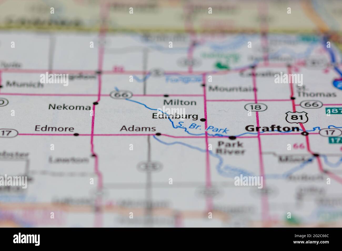Map of edinburg north dakota hires stock photography and images Alamy