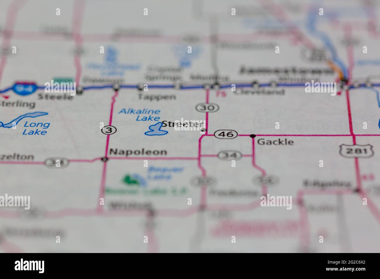 Ks 511 Road Conditions Map Streeter North Dakota Usa Shown Of A Road Map Or Geography Map Stock Photo  - Alamy