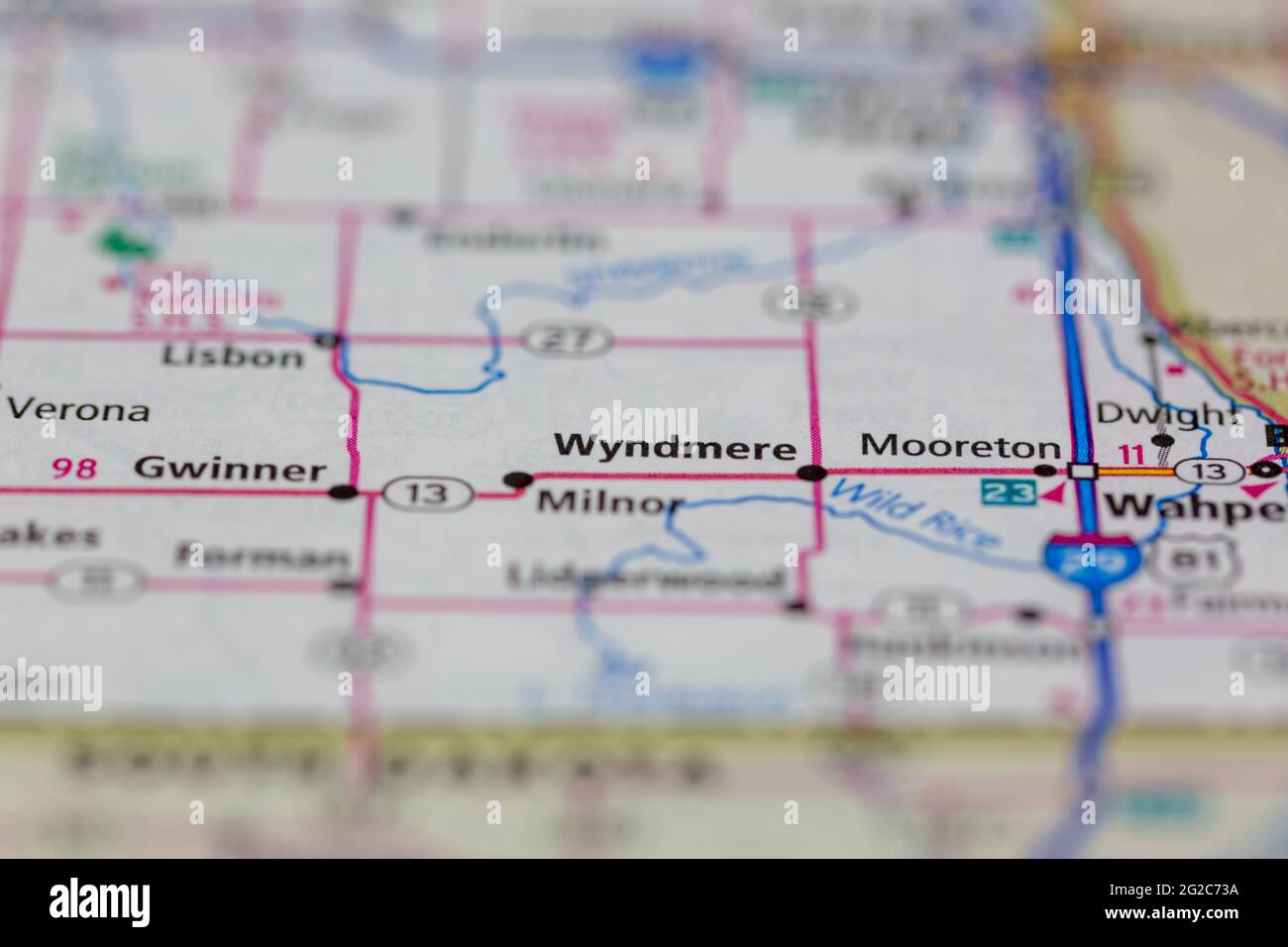 Wyndmere north dakota map hires stock photography and images Alamy