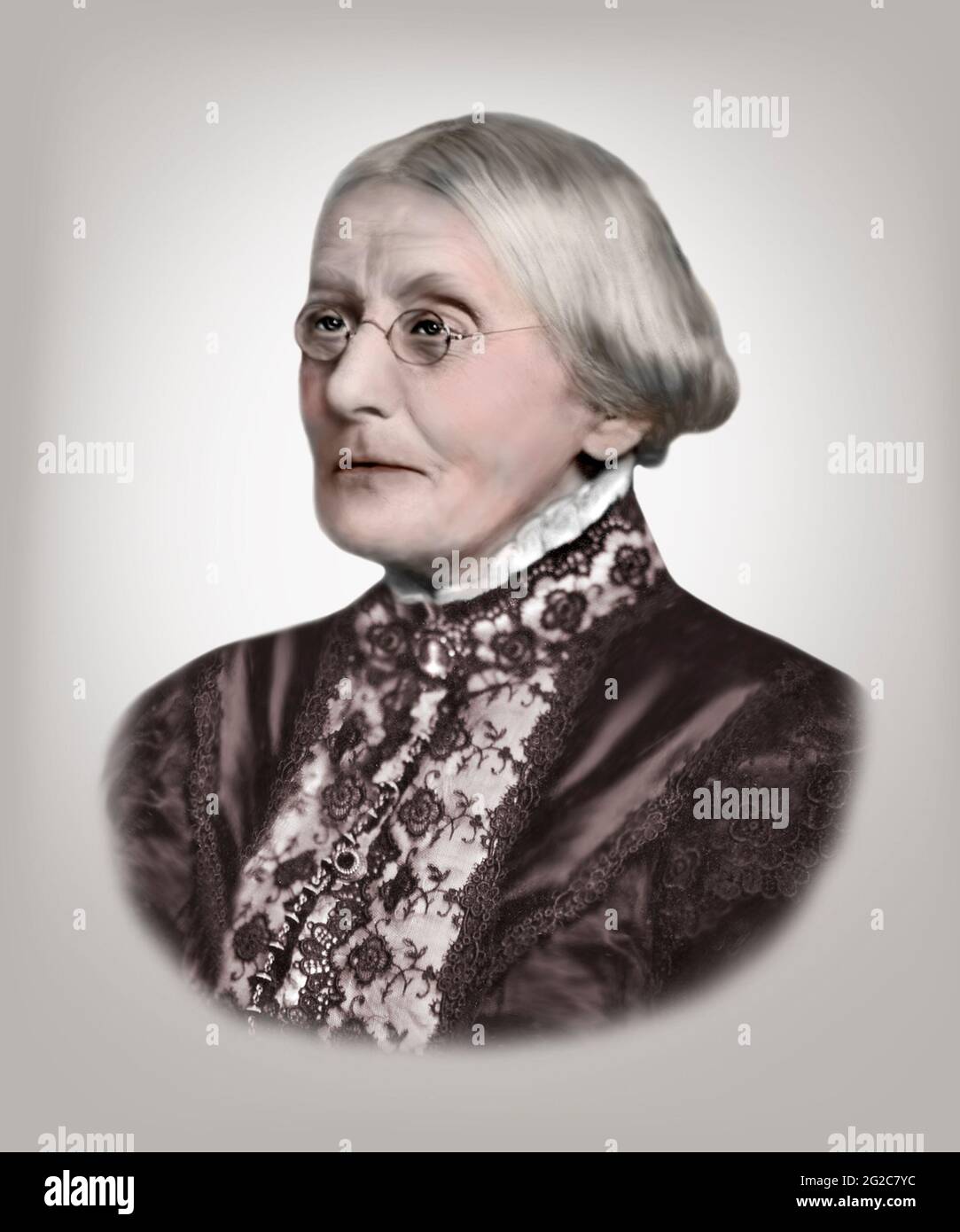 Susan B Anthony 1820-1906 American Social Reformer Women's Rights Activist Stock Photo