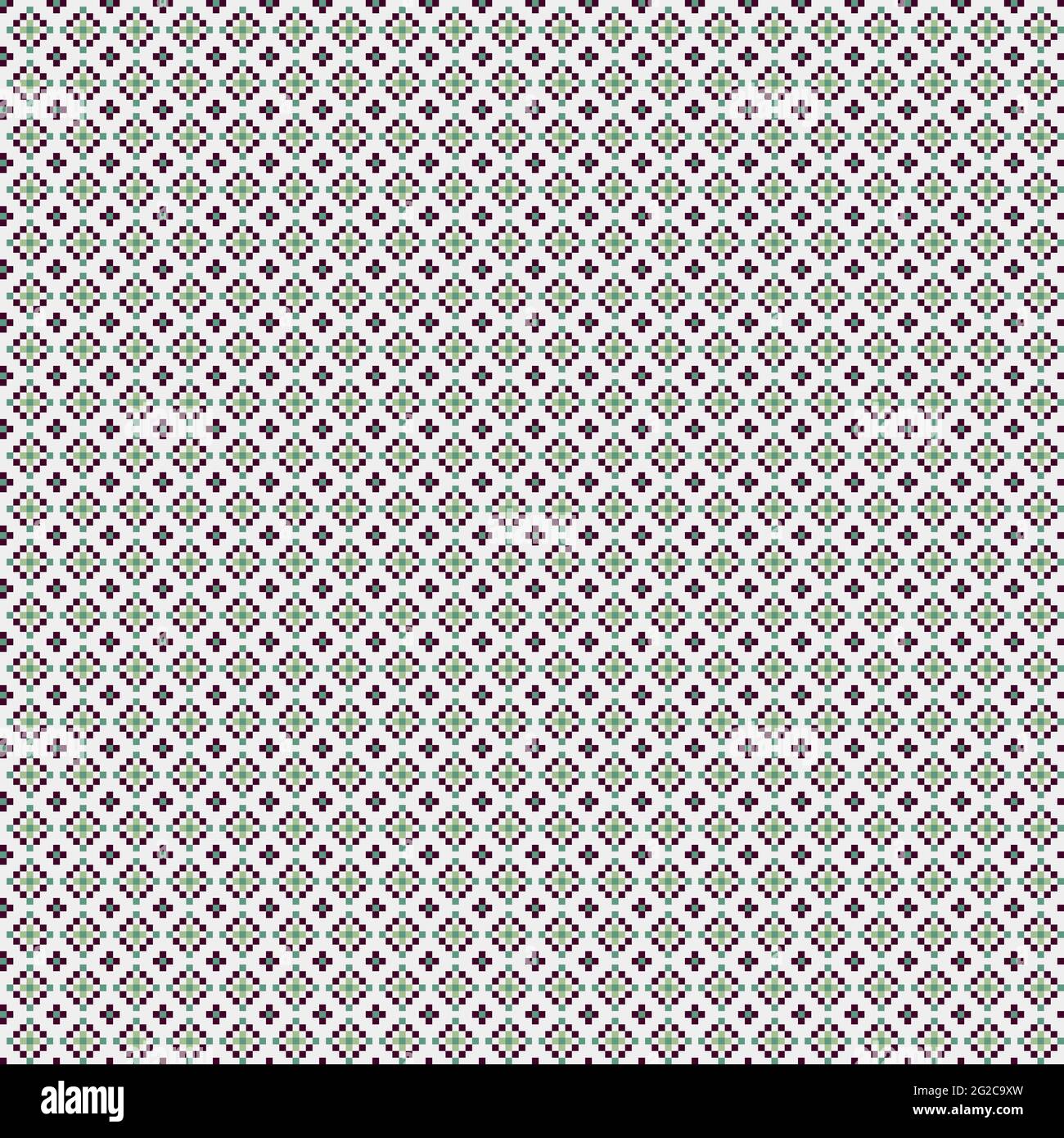 Abstract Cross-Pattern Dotted generative computational art illustration Stock Vector