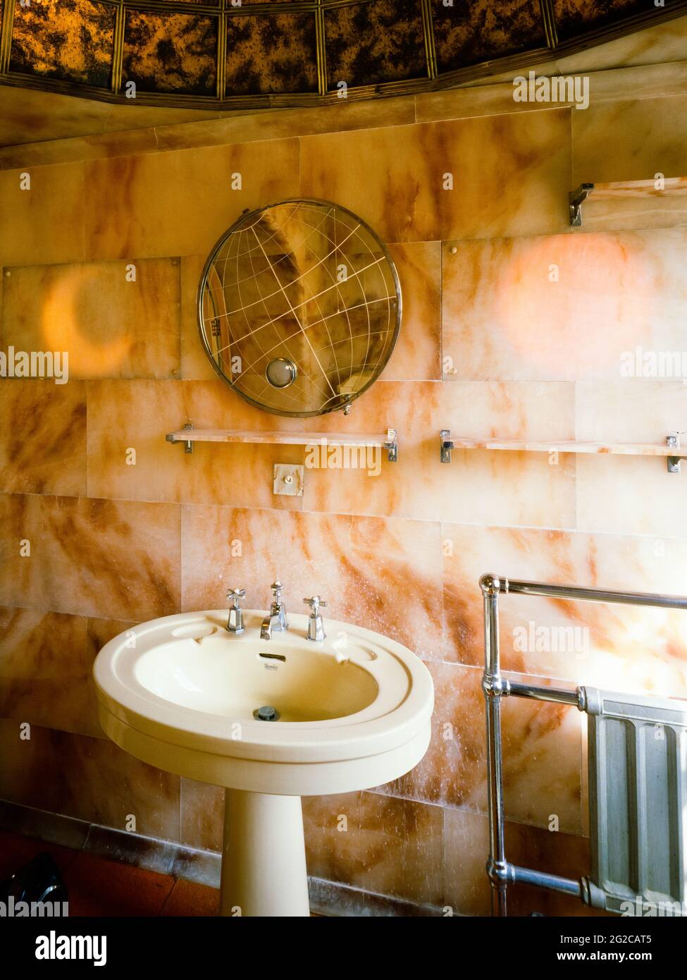Washbasin in Arabic style bathroom Stock Photo