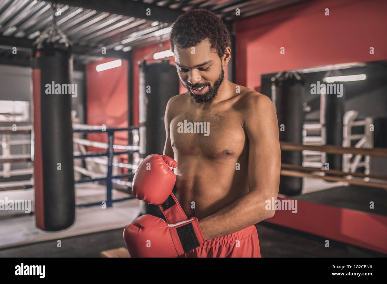 African boxer standing in boxing hi-res stock photography and images ...