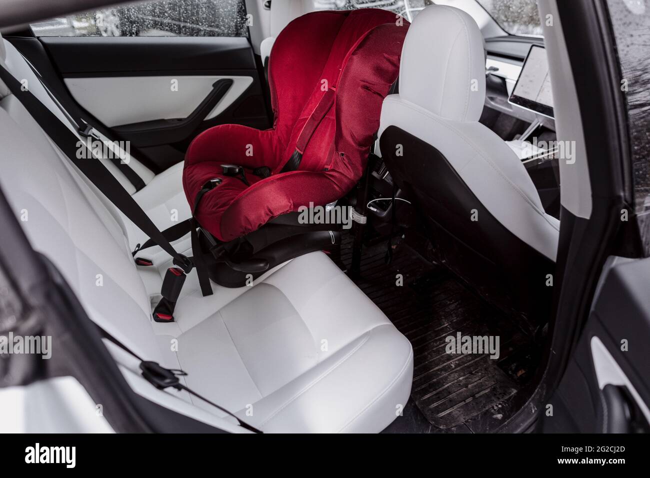 View of car back seats Stock Photo Alamy