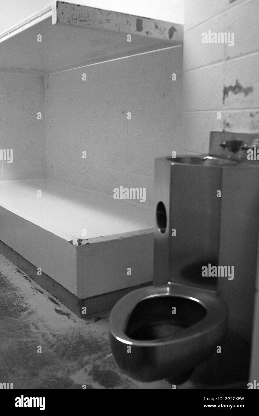 Inside a prison cell Black and White Stock Photos & Images Alamy