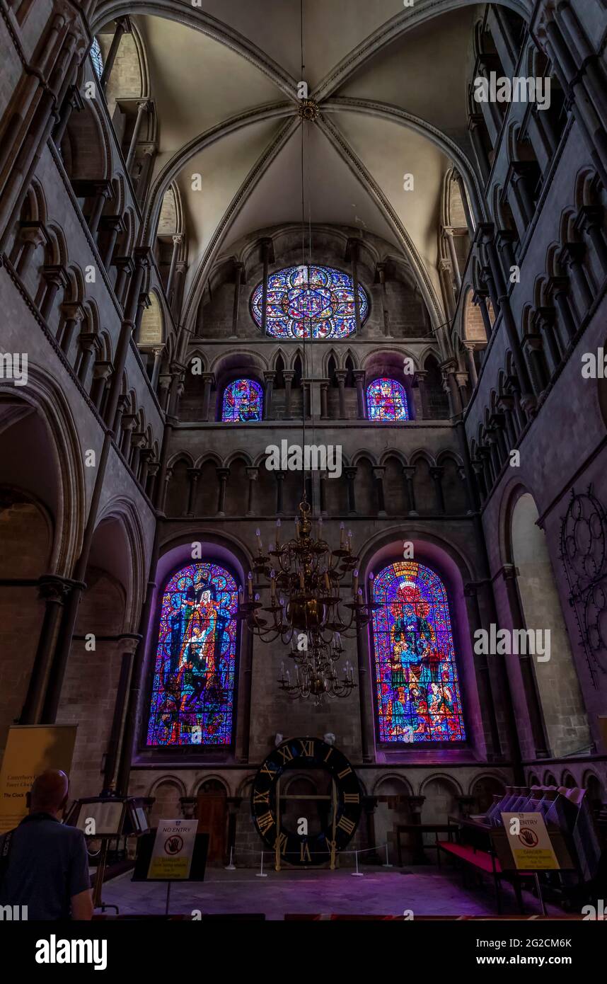 Inside Canterbury Cathedral in Kent, is one of the oldest and most
