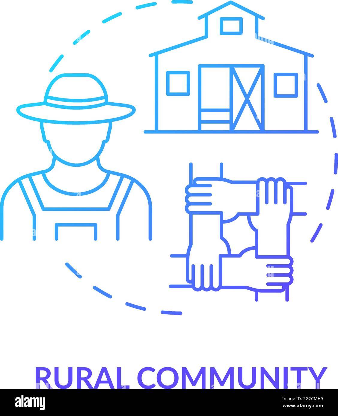 Rural community concept icon Stock Vector Image & Art - Alamy