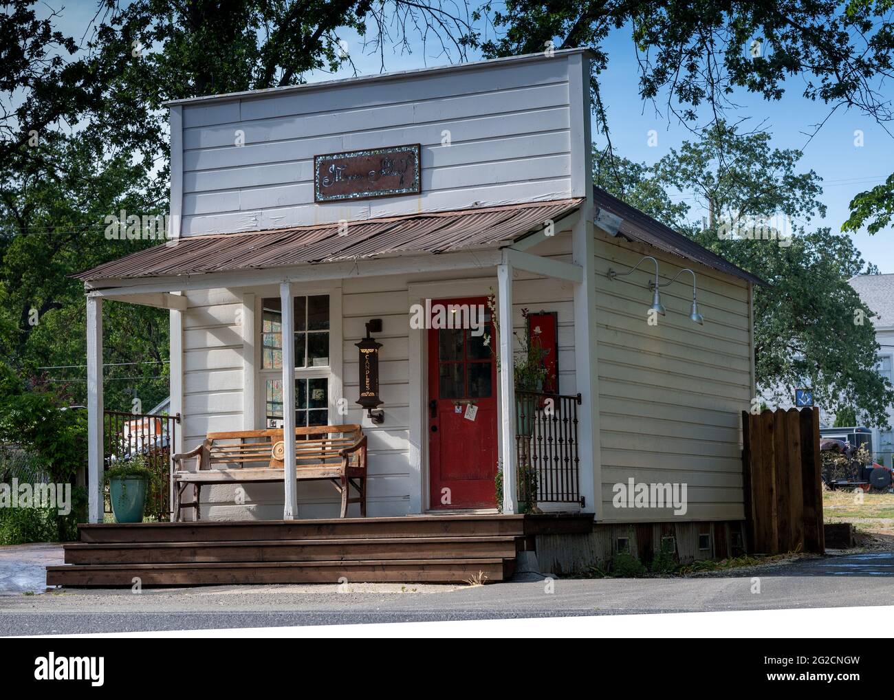 Murphys, California, USA. 17 May 2021. Quaint candles store in Murphys