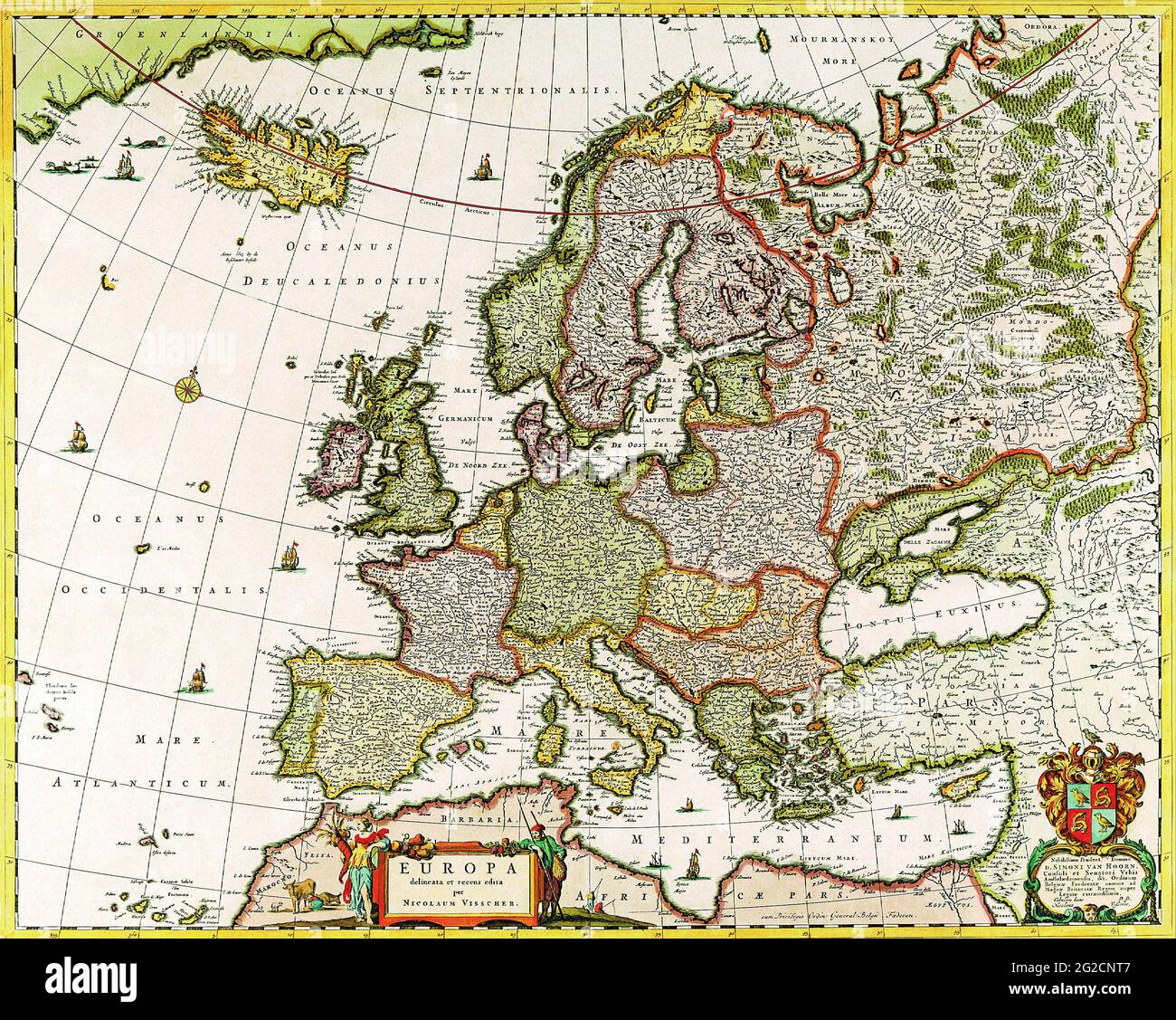 Old Europe Map Retro Europe Map Vintage Europe Map Antique Europe
