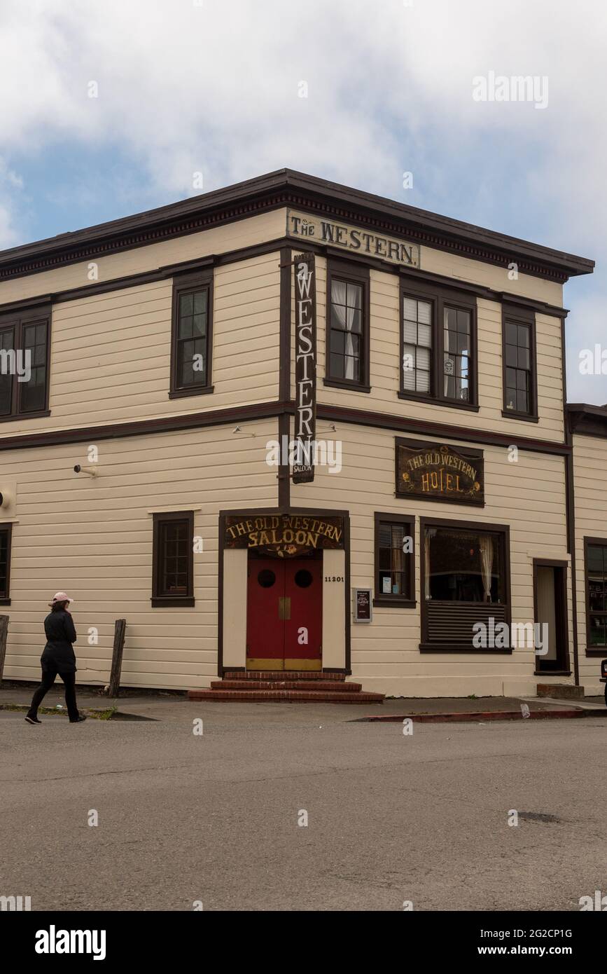 Point Reyes , California, USA. May 1, 2021. Person walking towards the