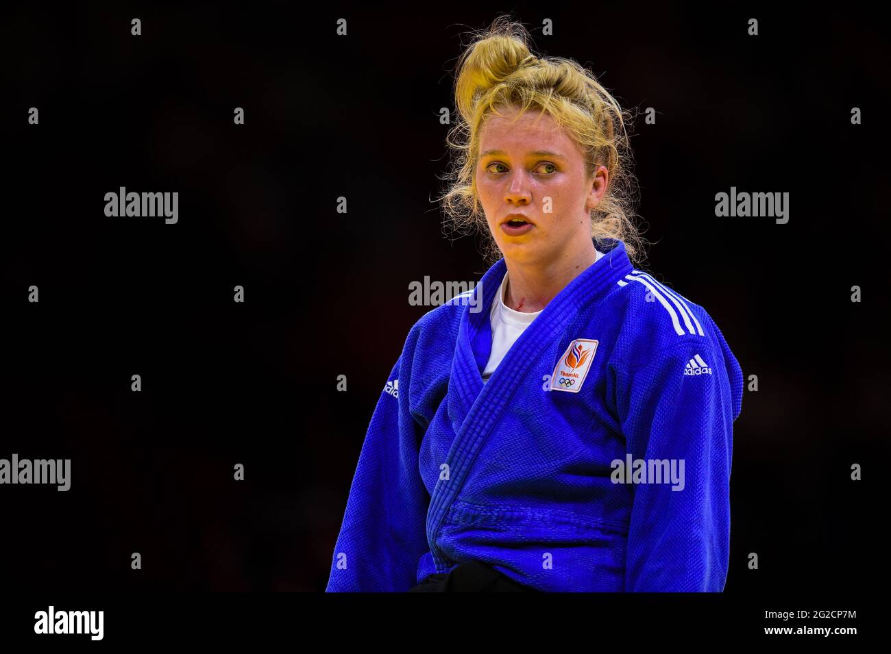 Judo: WK Judo: Boedapest BUDAPEST, HUNGARY - JUNE 10: Hilde Jager of the  Netherlands during the World Judo Championships Hungary 2021 at Papp Laszlo  Budapest Sports Arena on June 10, 2021 in