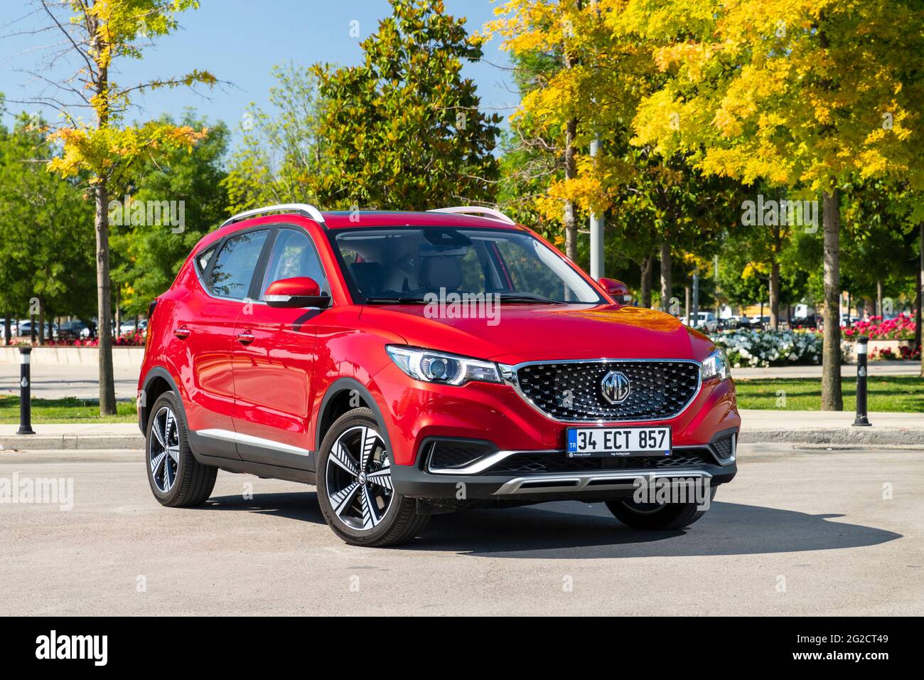 MG ZS is a subcompact crossover SUV produced by SAIC Motor under the MG  marque. An all electric version made its debut as ZS EV Stock Photo - Alamy