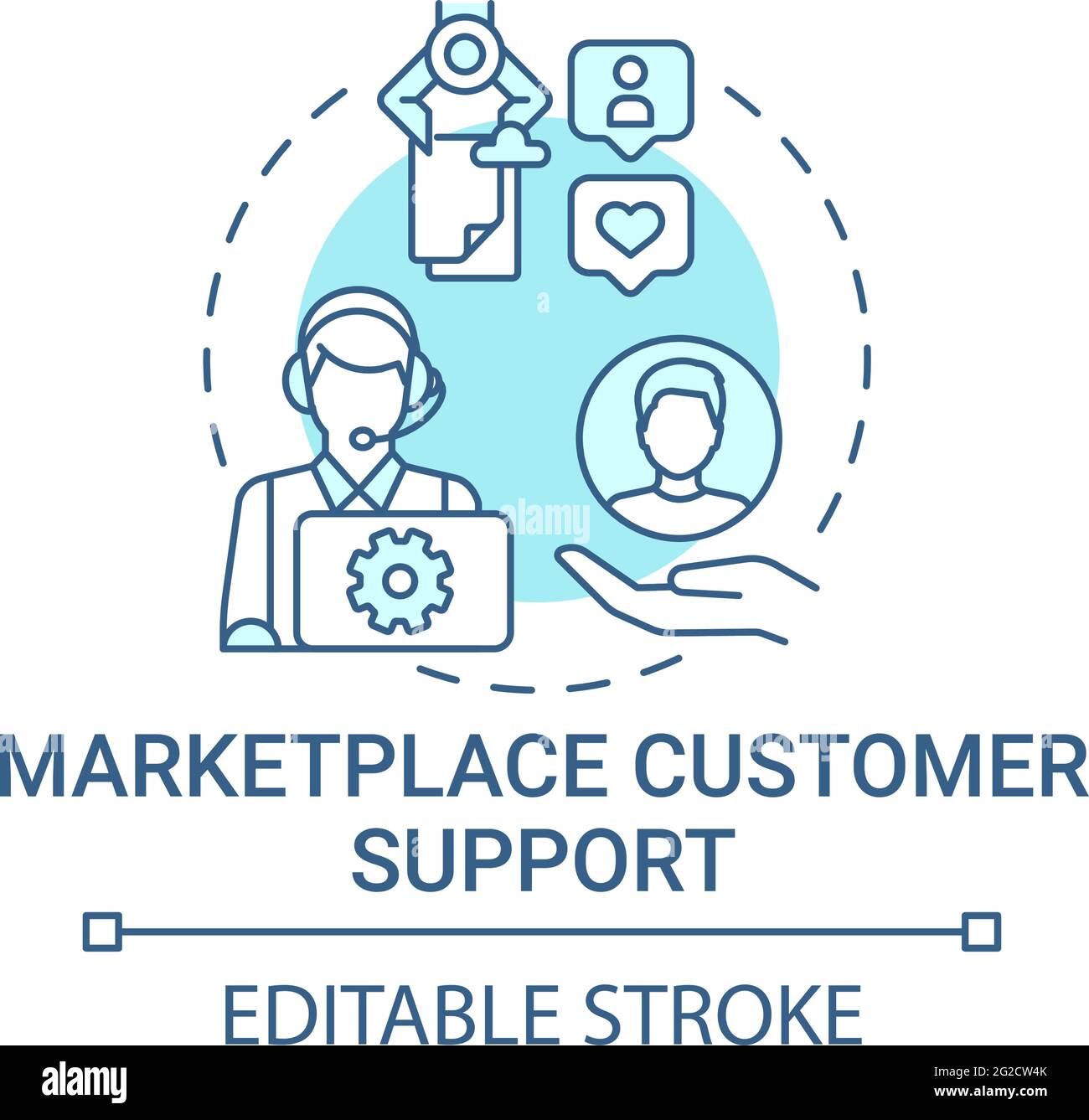 Marketplace customer support concept icon Stock Vector Image & Art Alamy