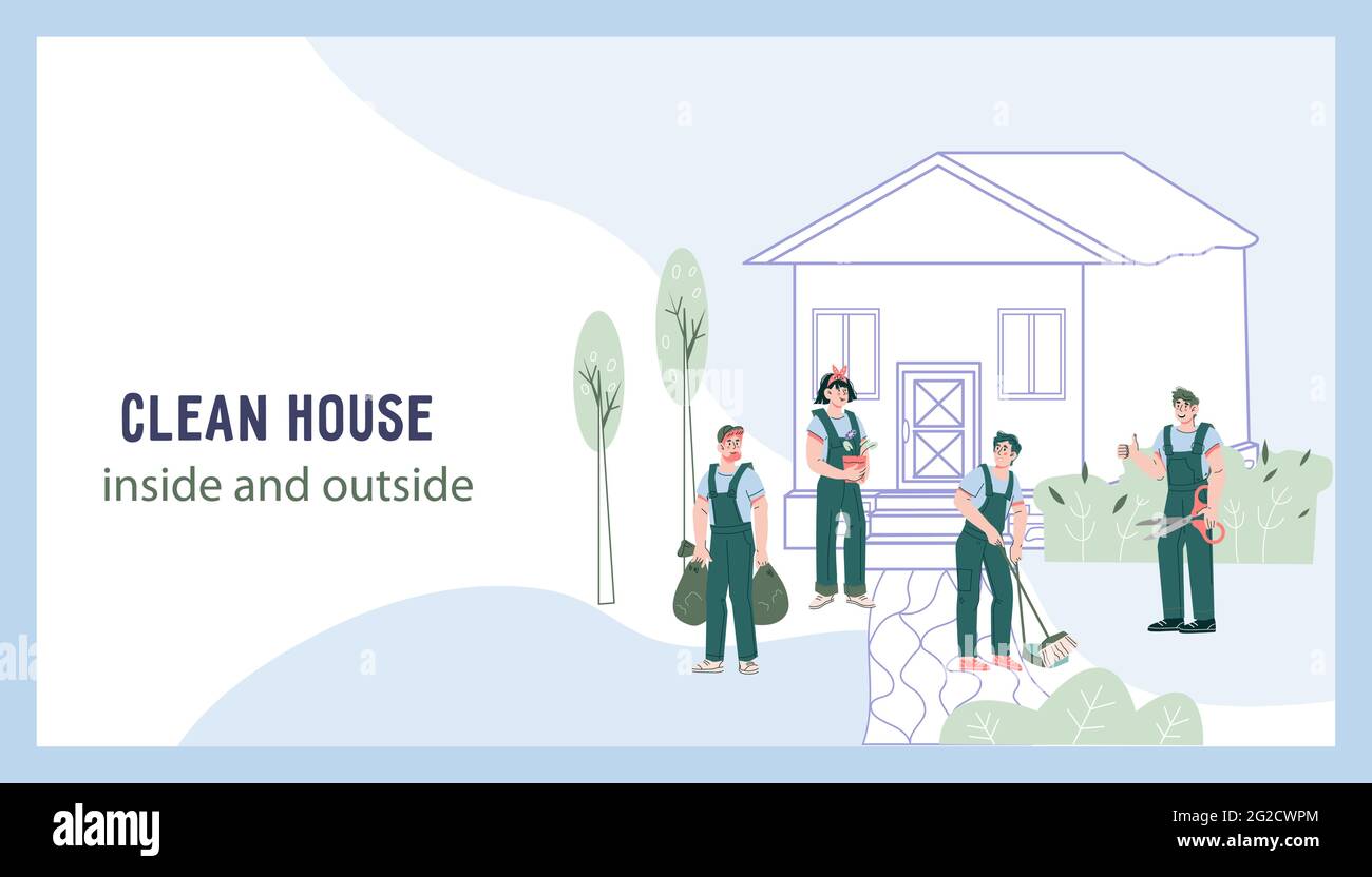 Garden, yard and house cleaning and maintenance company.  page