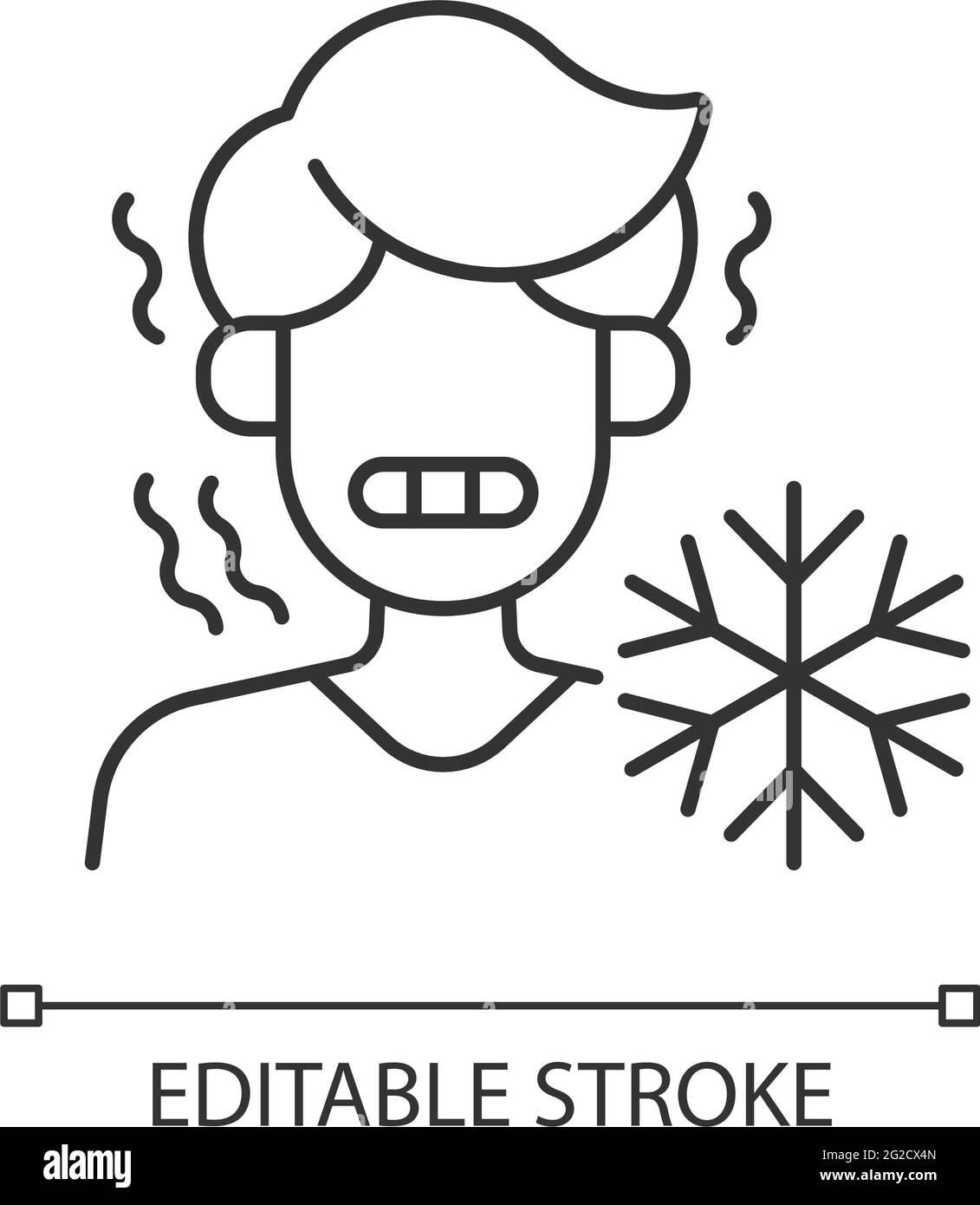 Chills linear icon Stock Vector Image & Art Alamy