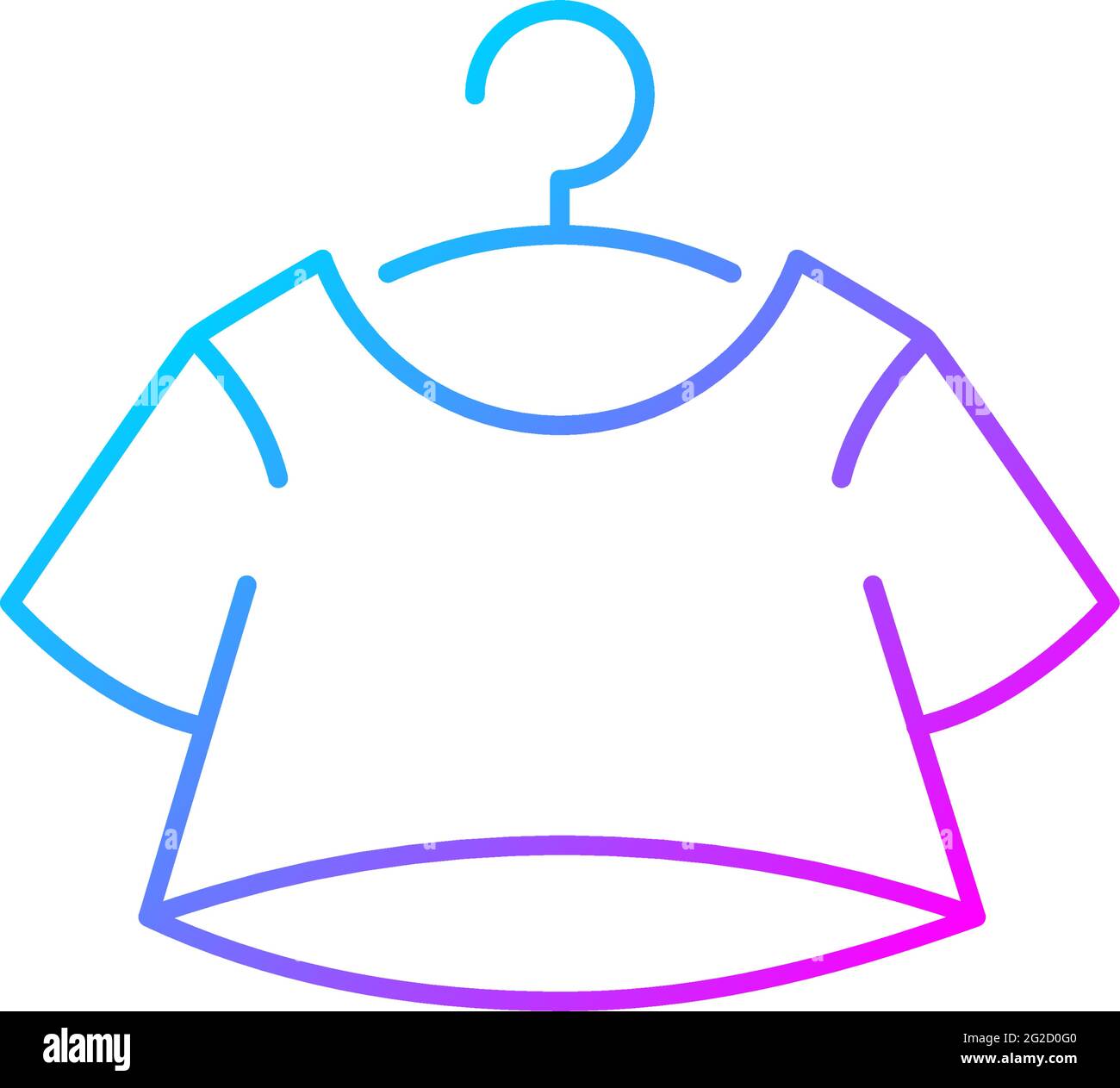 Crop top gradient linear vector icon Stock Vector