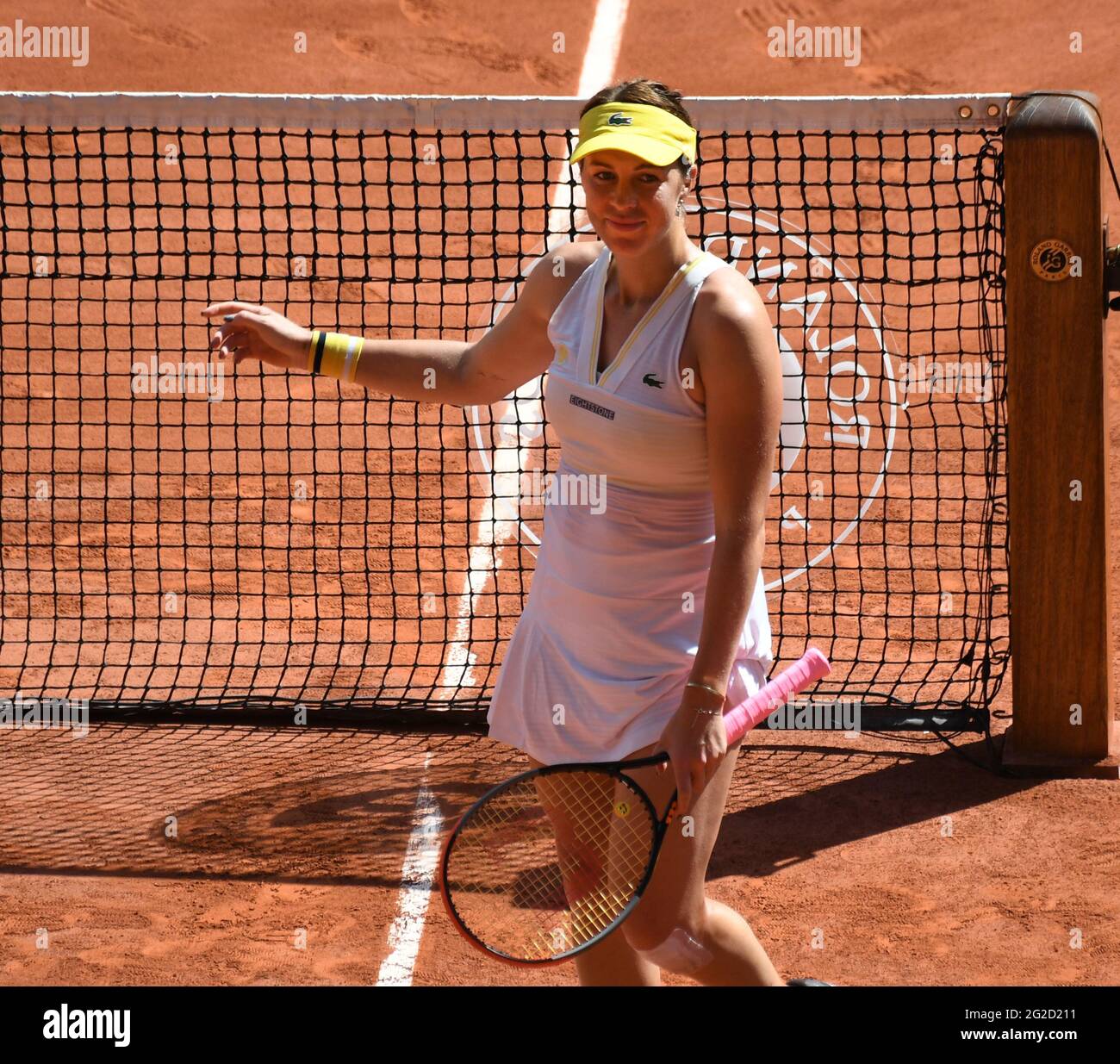 Paris, France. 09th June, 2021. Paris, Roland Garros, French Open Day 12 10/06/2021 Anastasia Paylyuchenkova (RUS) wins semi final match Credit: Roger Parker/Alamy Live News Stock Photo