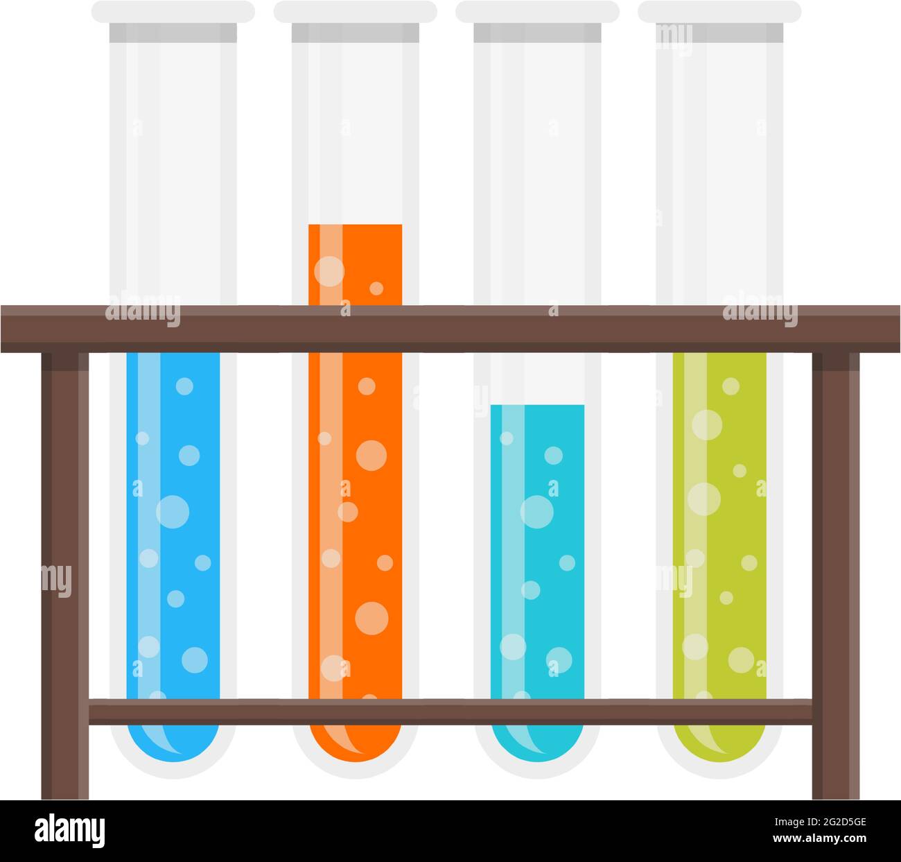 Test tube holder glass stand row vector icon isolated on white Stock