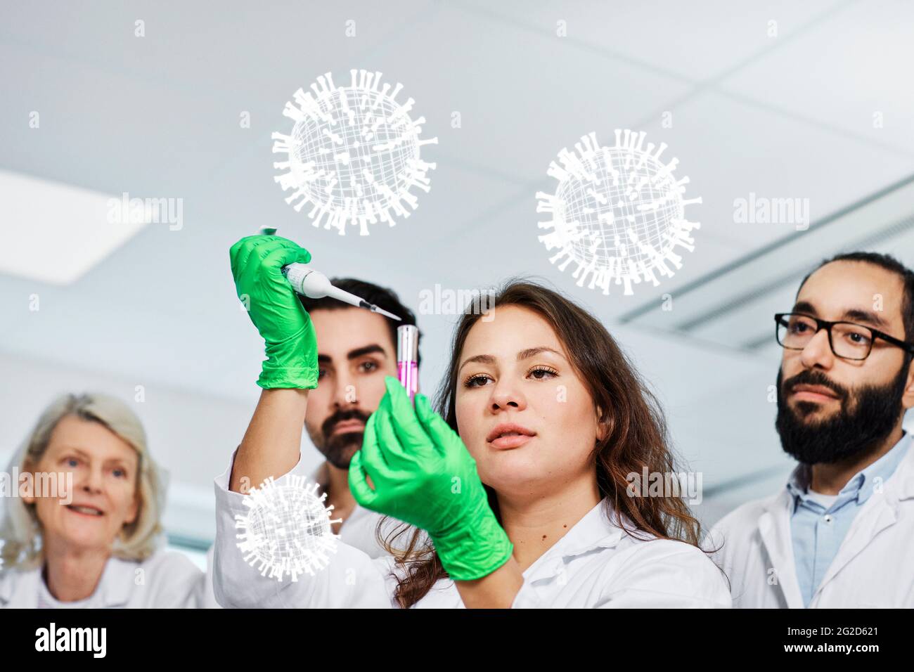 Scientists in laboratory Stock Photo