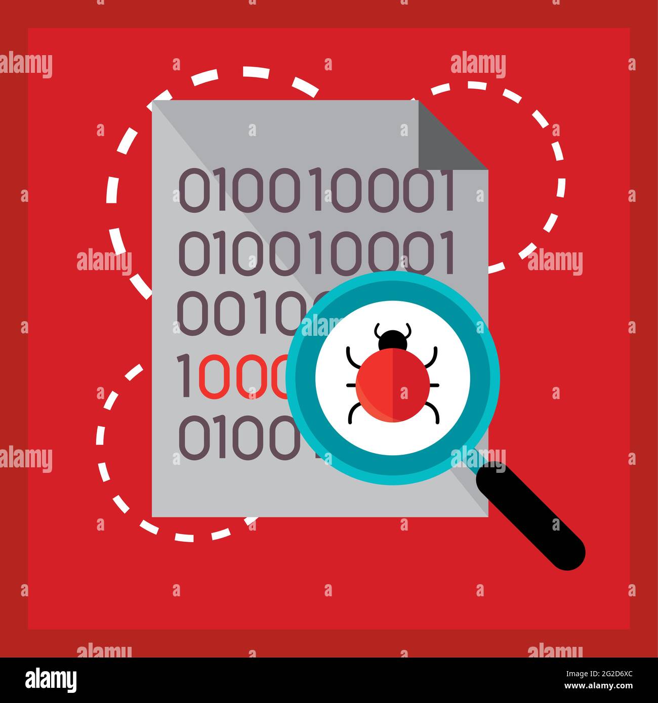 System Encryption Bug Digital bug virus crime Stock Vector Images - Alamy