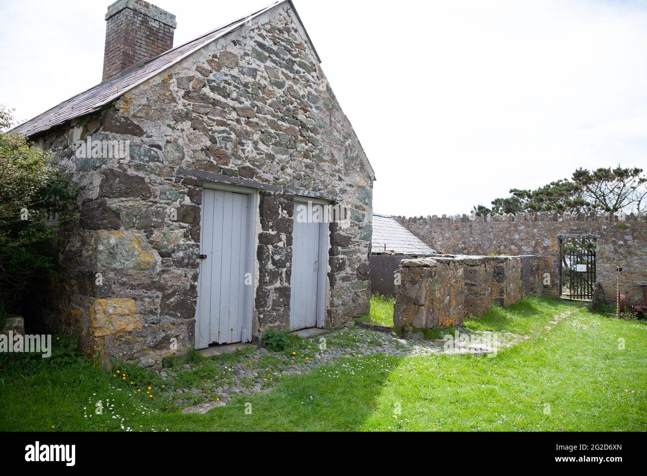 Range of rural / agricultural outbuildings and pig sty at Plas Bach ...
