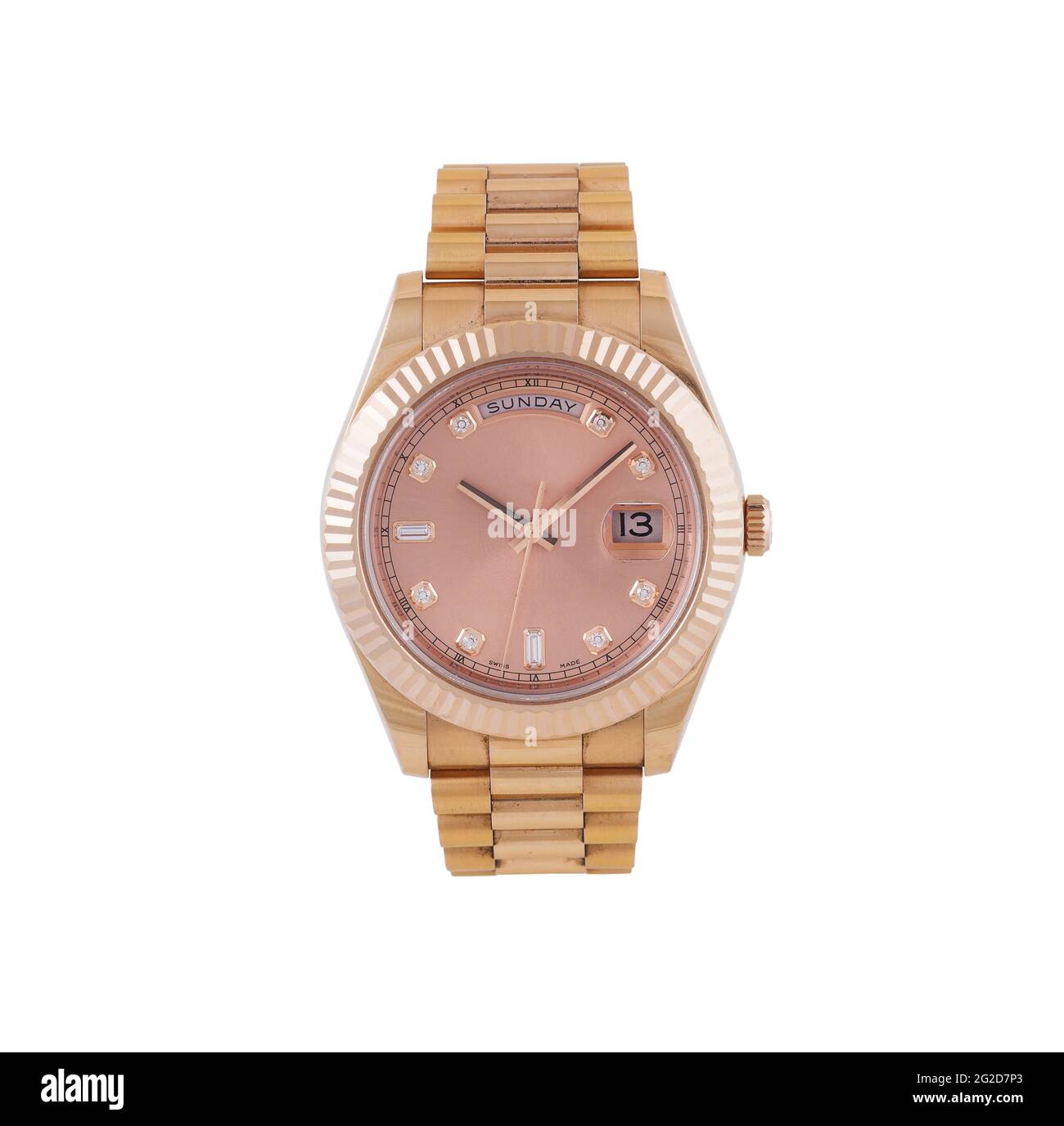 Luxury golden watch isolated on a white background Stock Photo - Alamy