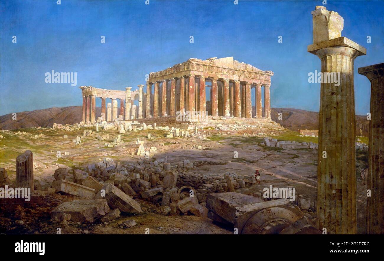 The Parthenon by Frederic Edwin Church (1826-1900), oil on canvas, 1871 Stock Photo