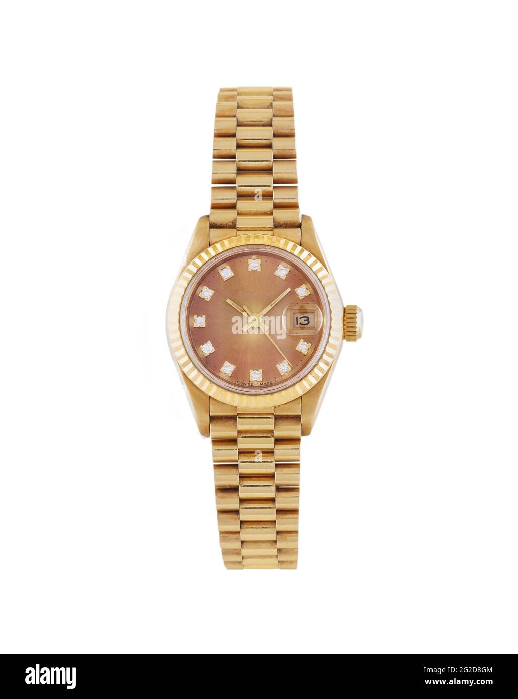 Luxury golden watch isolated on a white background Stock Photo - Alamy
