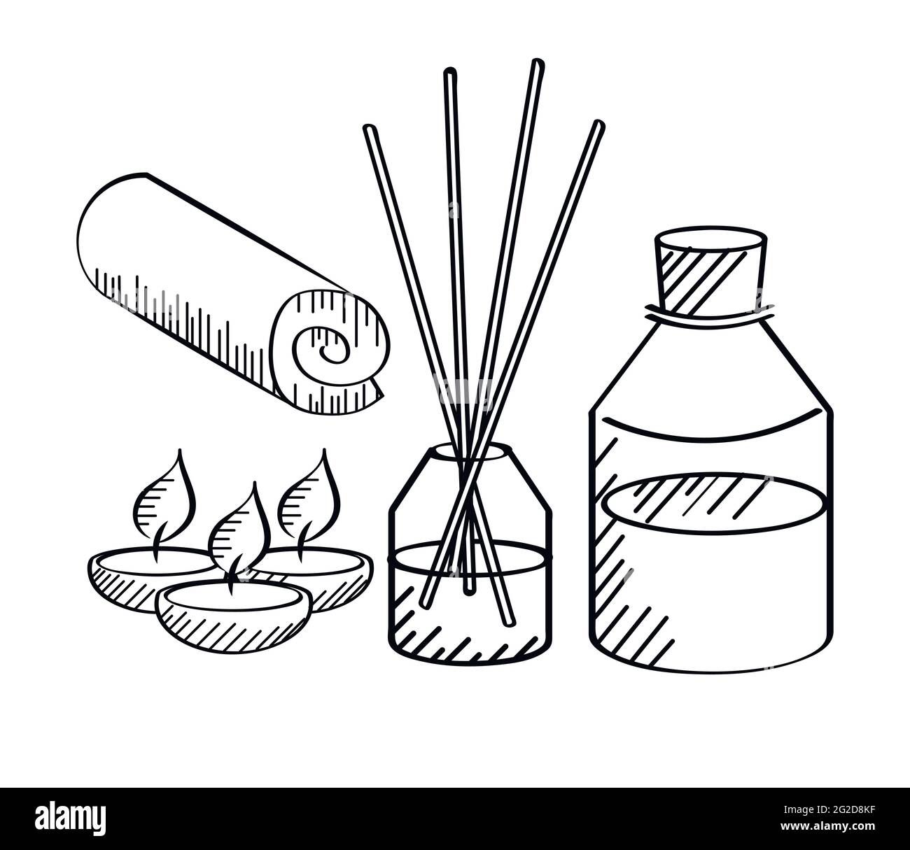 spa icons related Stock Vector