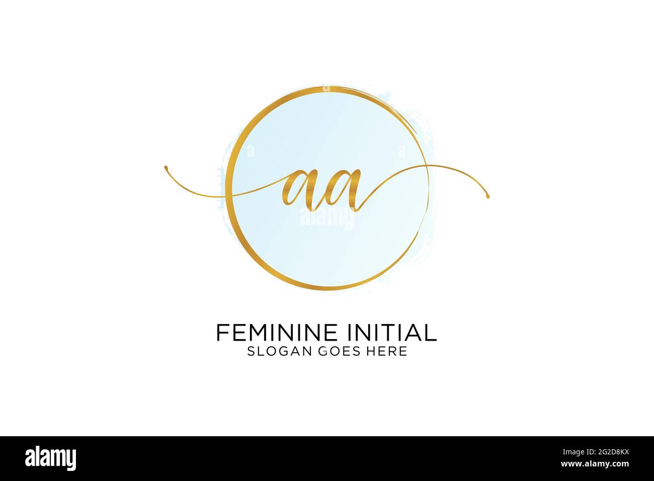 AA handwriting logo with circle template vector signature, wedding ...