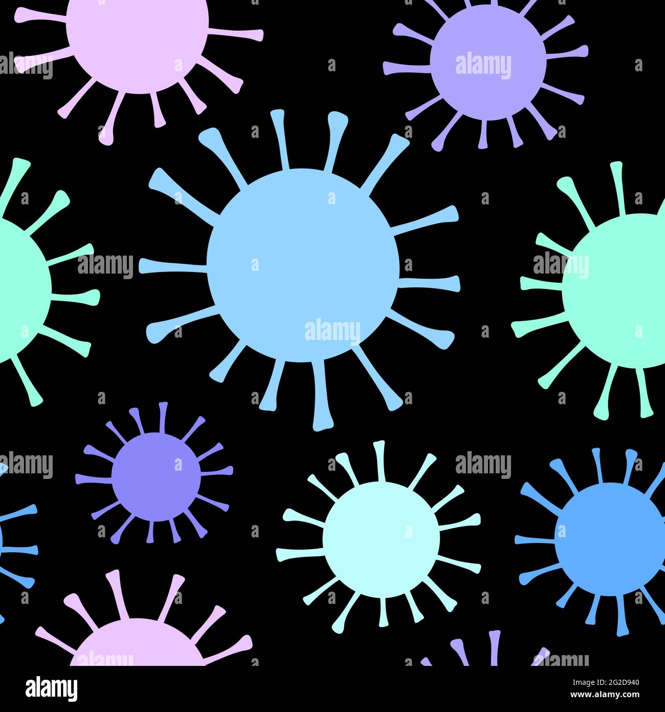 Seamless Coronavirus vector pattern. Sign of 2019-nCoV, MERS-Cov, Novel ...