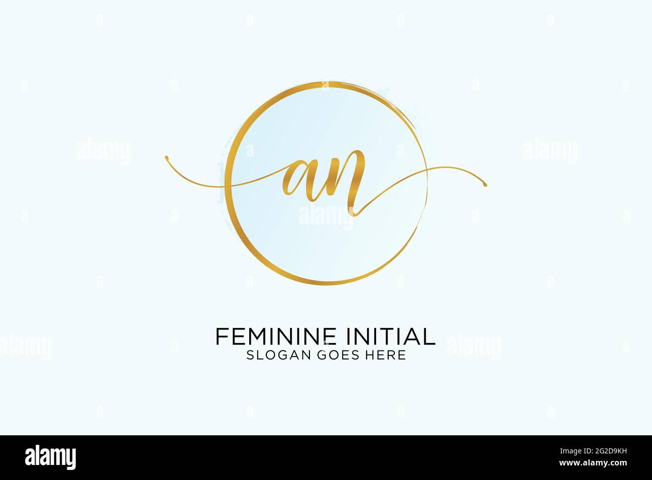 AN handwriting logo with circle template vector signature, wedding ...