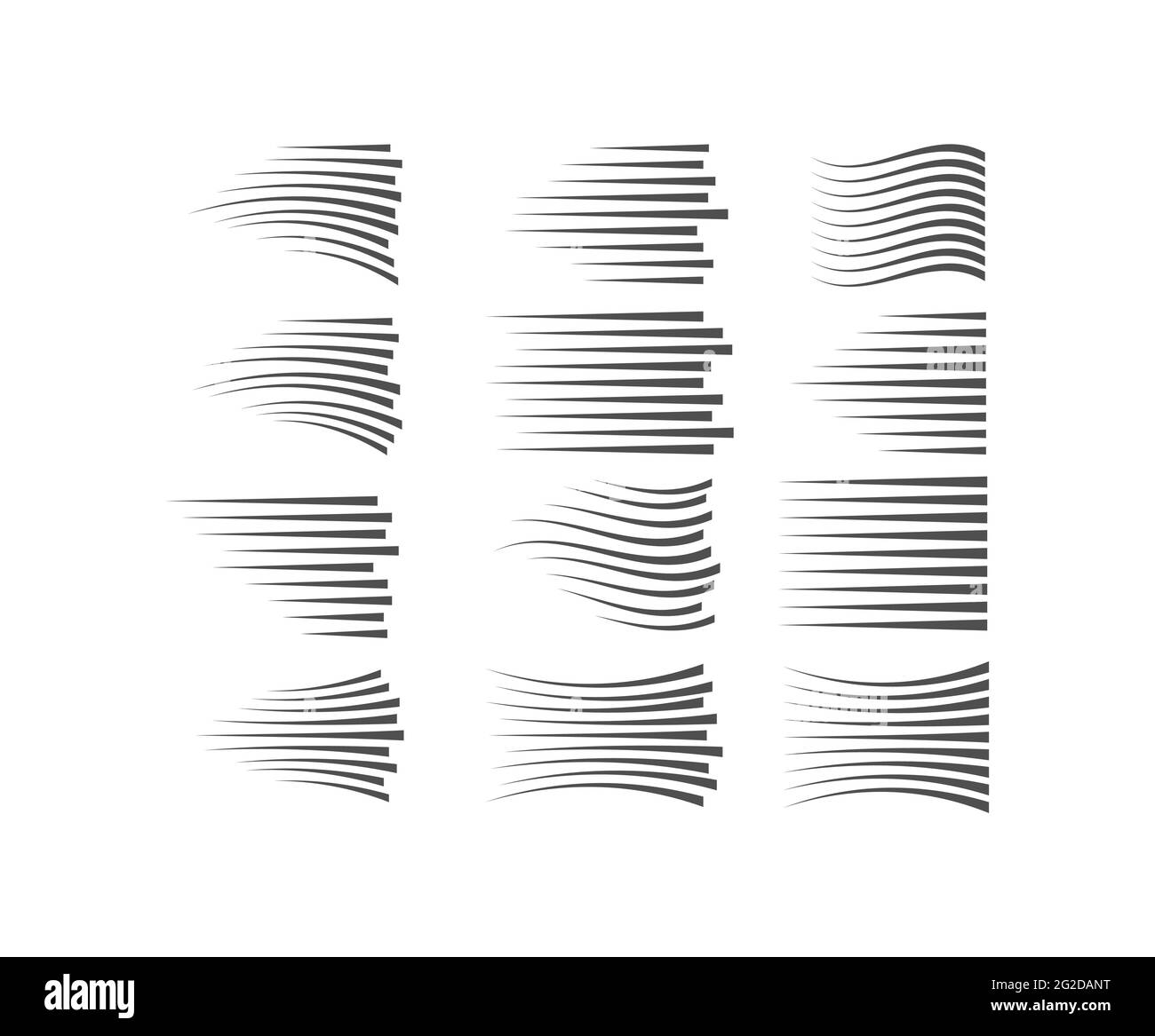 Set speed lines isolated set. Motion effect for your design. Black lines on  white background. Vector Stock Vector by ©daniilexe.gmail.com 203850556