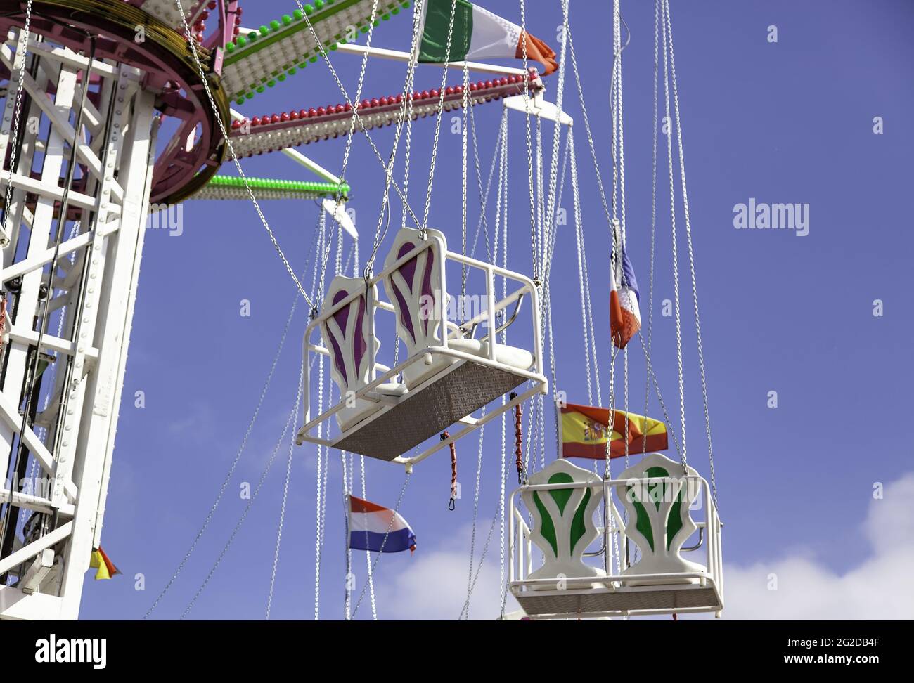 Flying chairs attraction for children, fair and parties Stock Photo Alamy