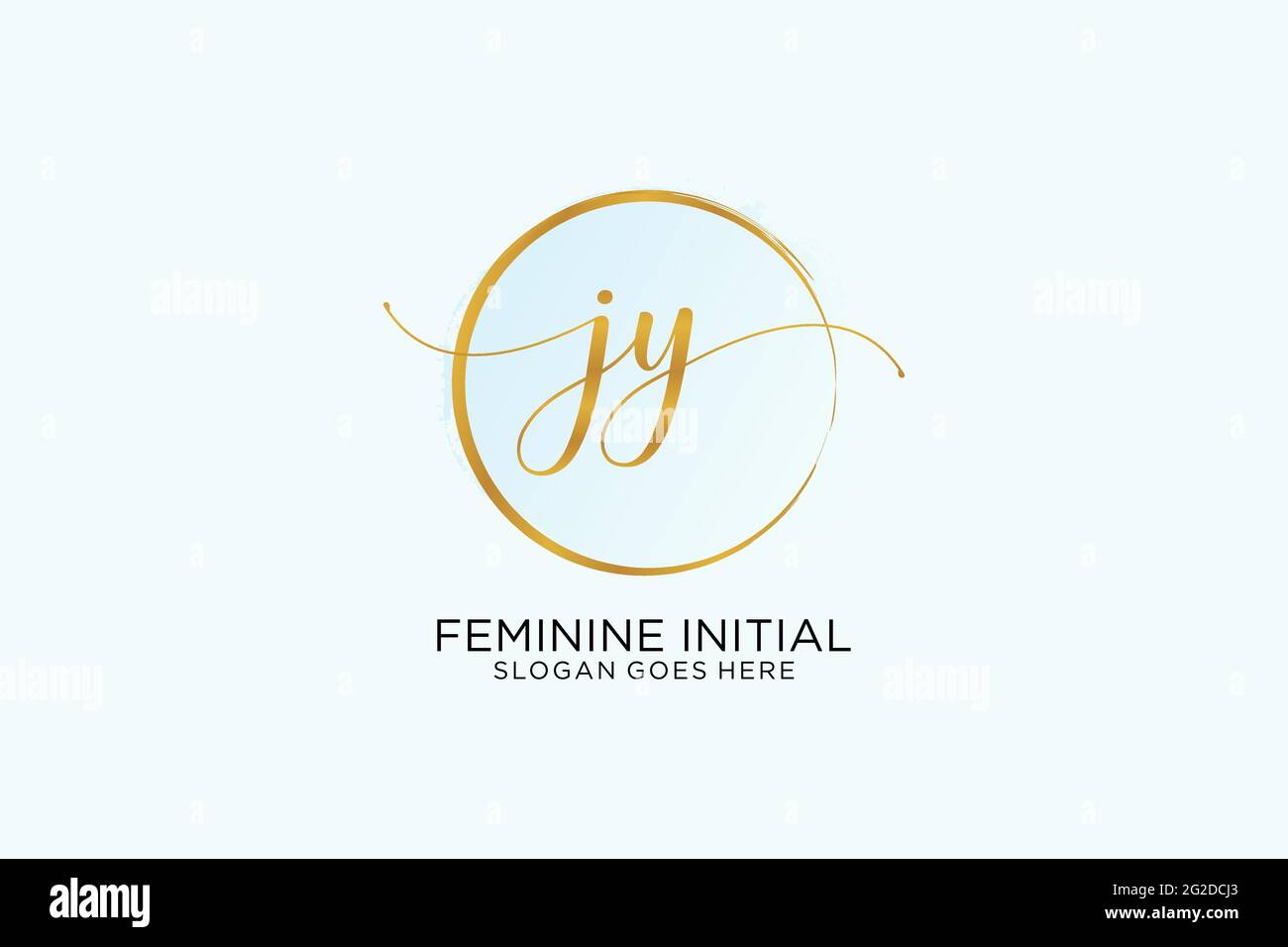 JY handwriting logo with circle template vector signature, wedding ...